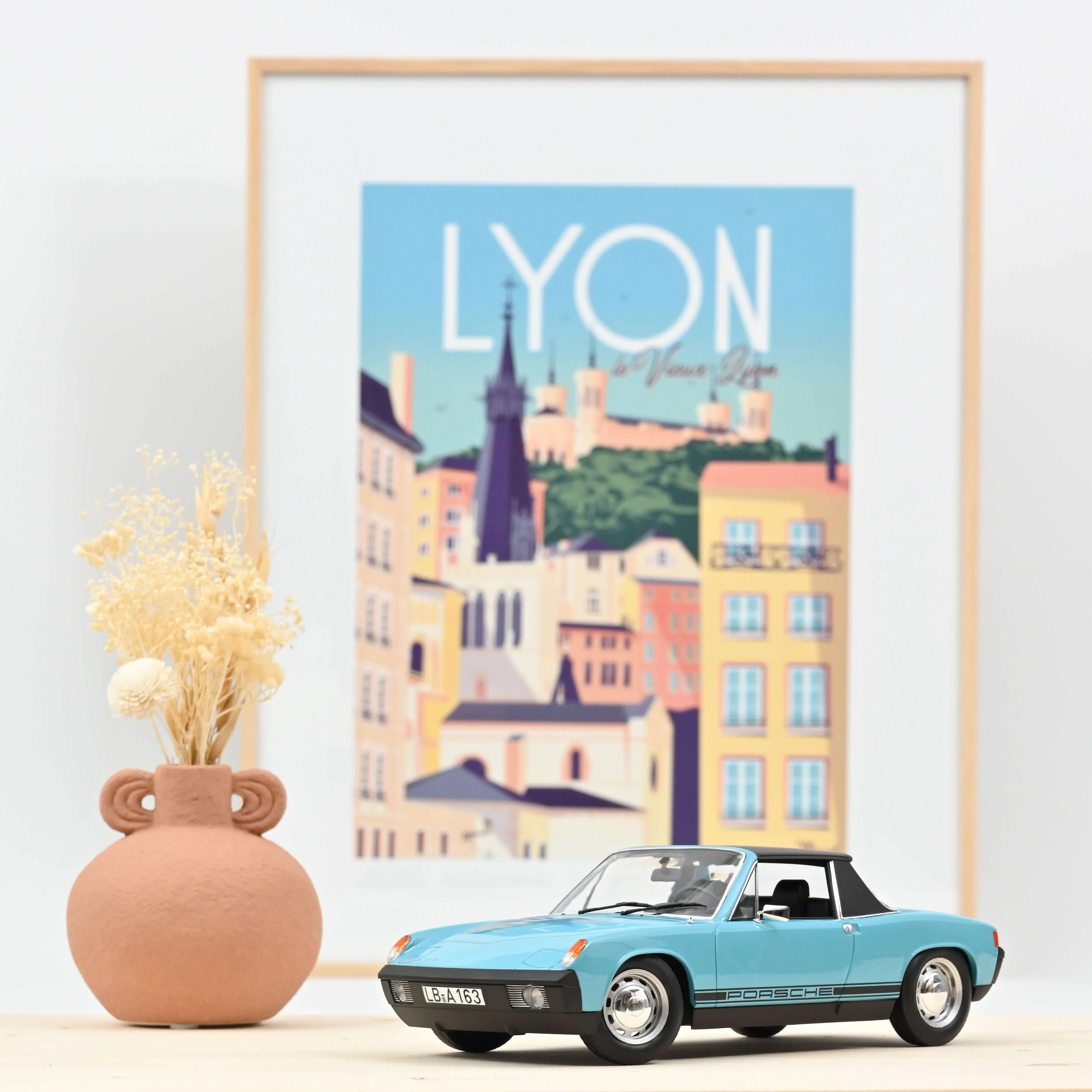 VW-Porsche 914 1.7 1973 Bleu clair 1/18 - 200pcs