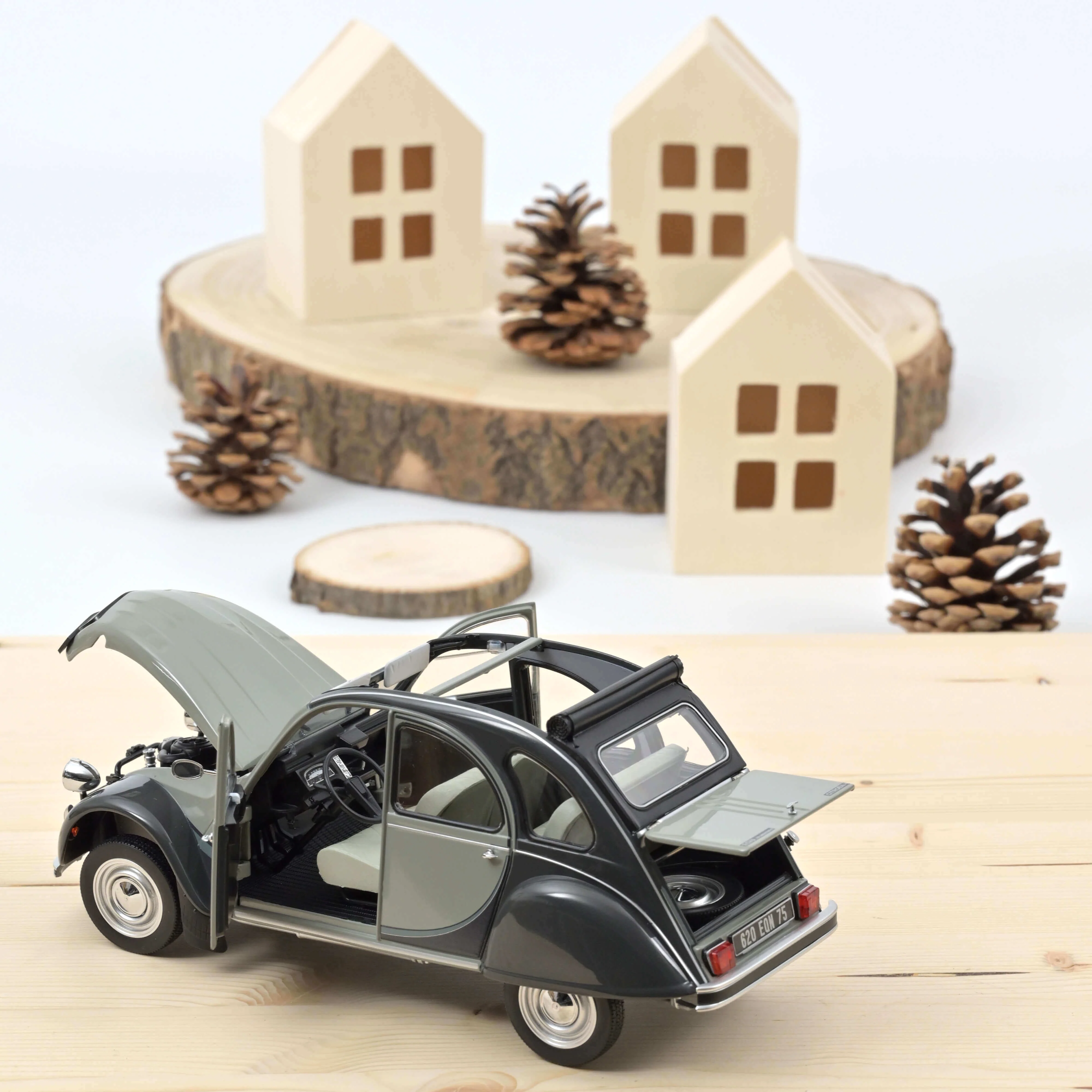 Citroën 2CV Charleston 1983 Gris Cormoran et Gris Nocturne 1/18 - Image 3