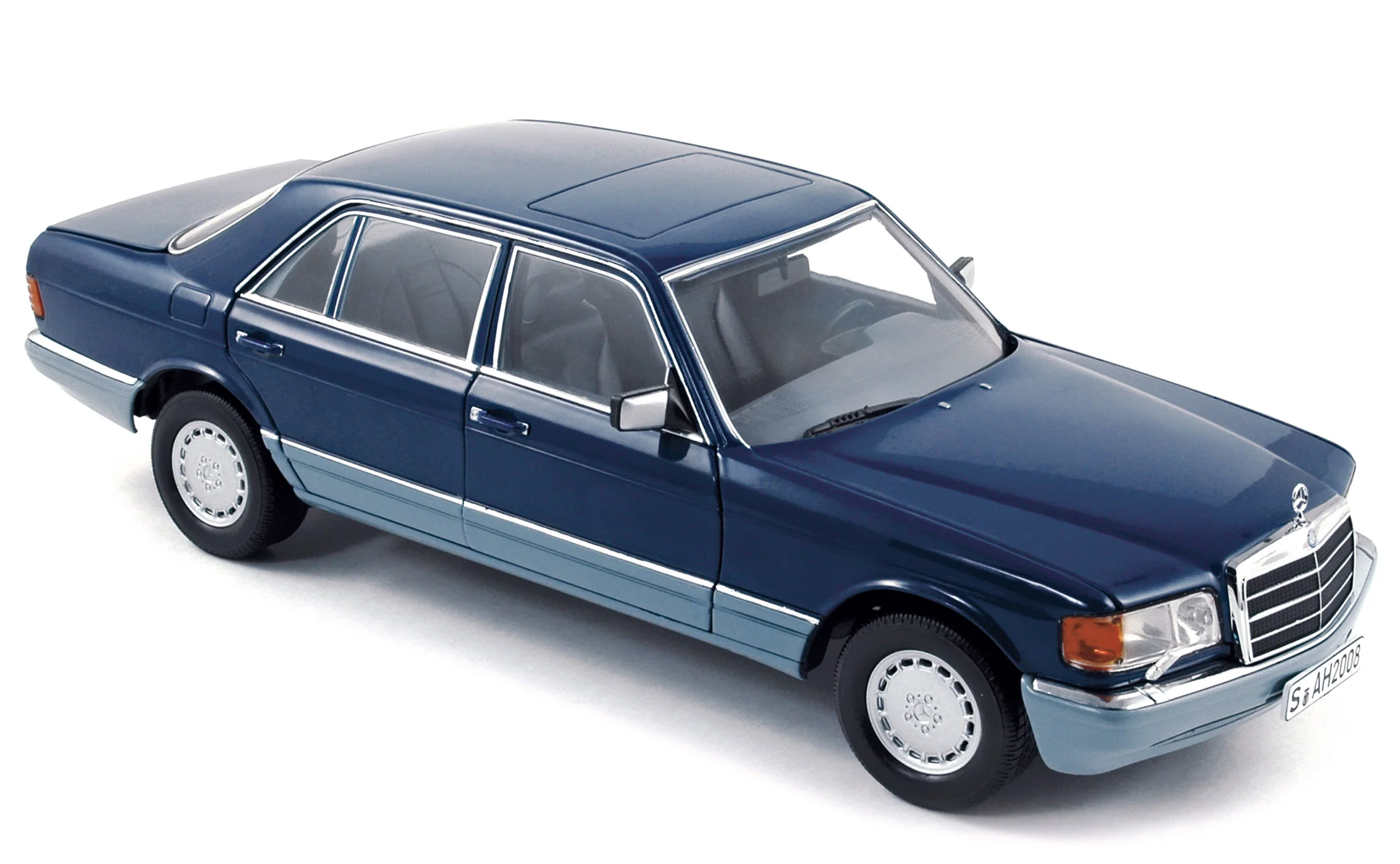 Mercedes-Benz 560 SEL 1985 Bleu 1/18