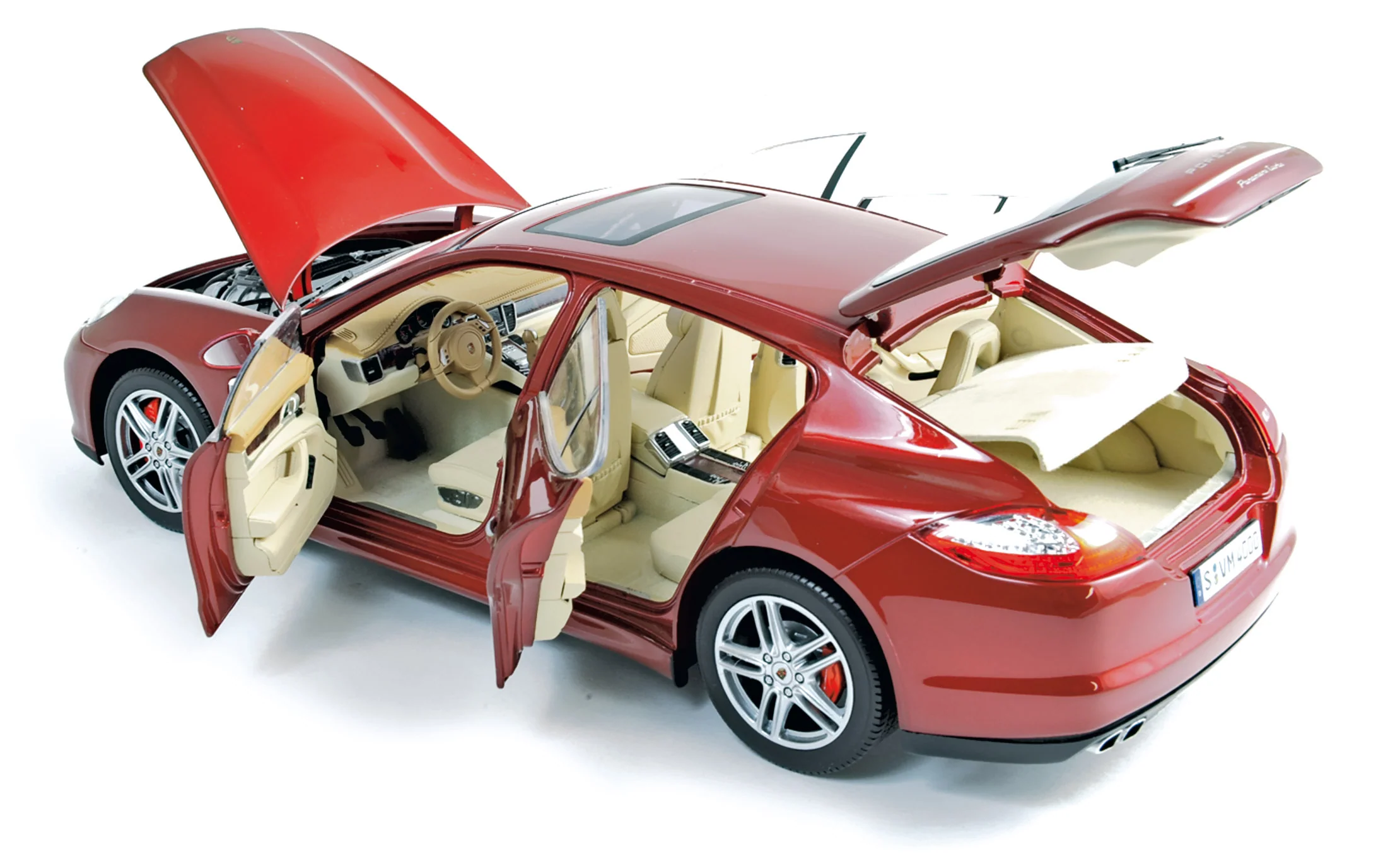 Porsche Panamera Turbo 2009 Rouge Rubis 1/18 - Image 2