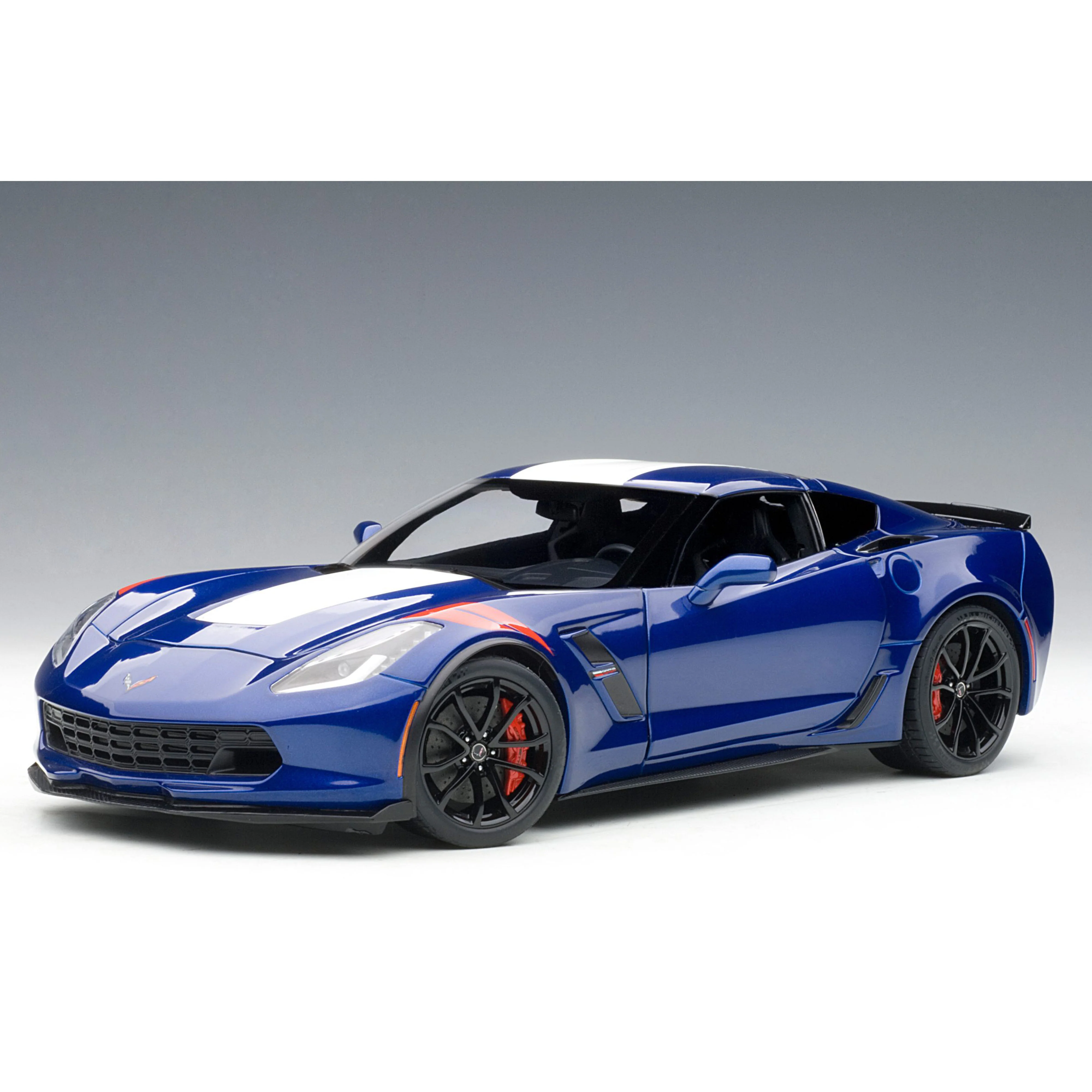 Chevrolet Corvette C7 Grand Sport 2017 Bleu/Bandes blanches 1/18
