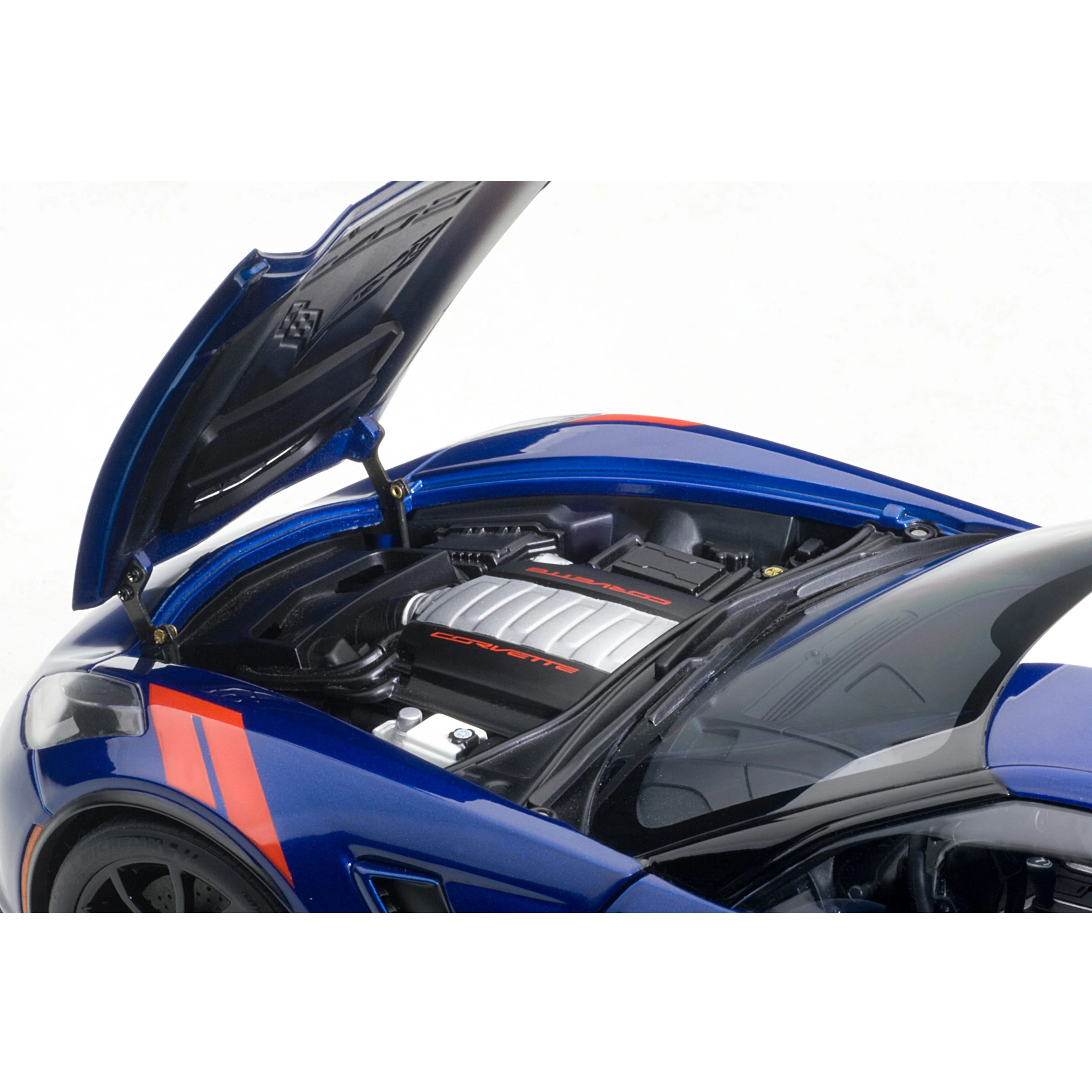 Chevrolet Corvette C7 Grand Sport 2017 Bleu/Bandes blanches 1/18 - Image 5