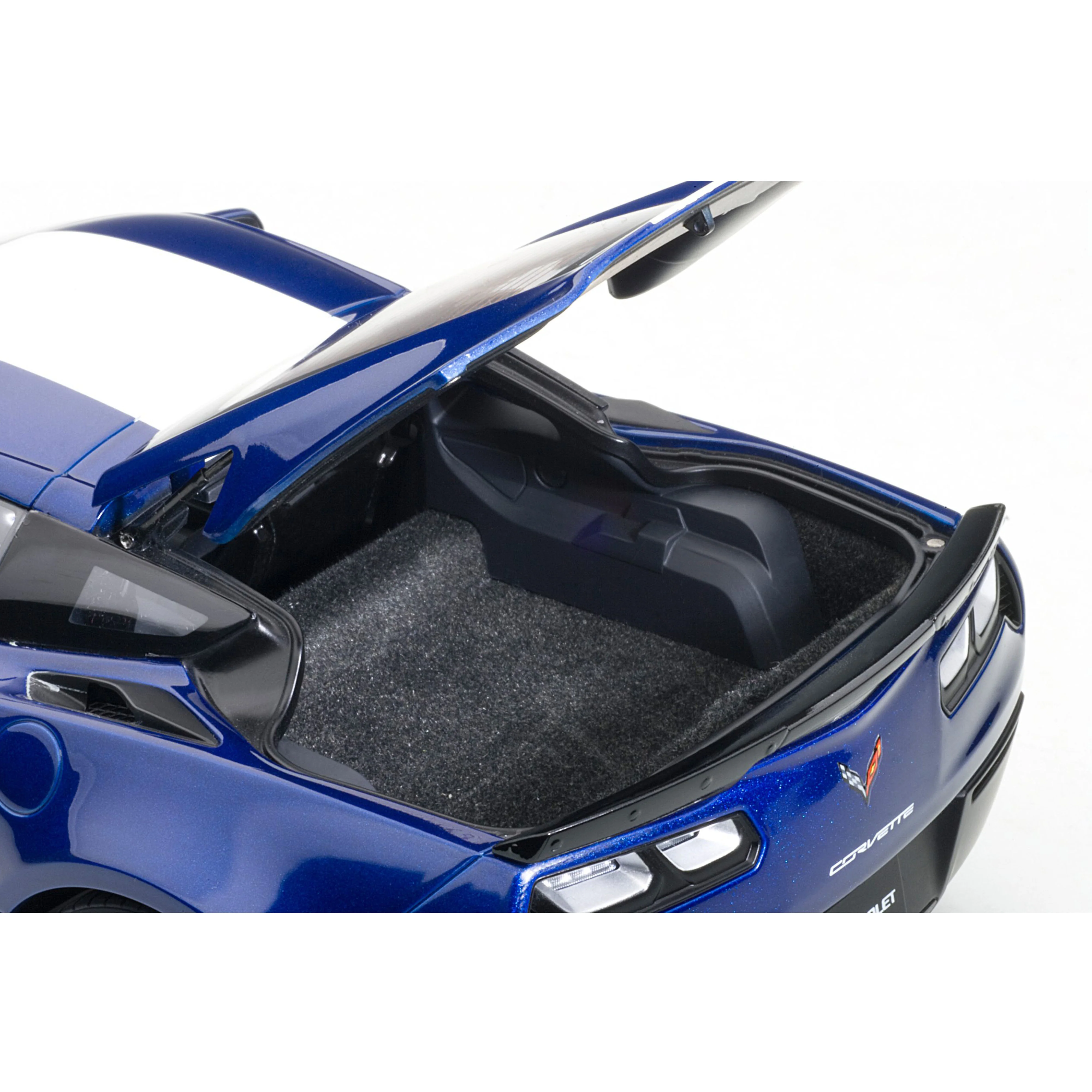 Chevrolet Corvette C7 Grand Sport 2017 Bleu/Bandes blanches 1/18 - Image 6