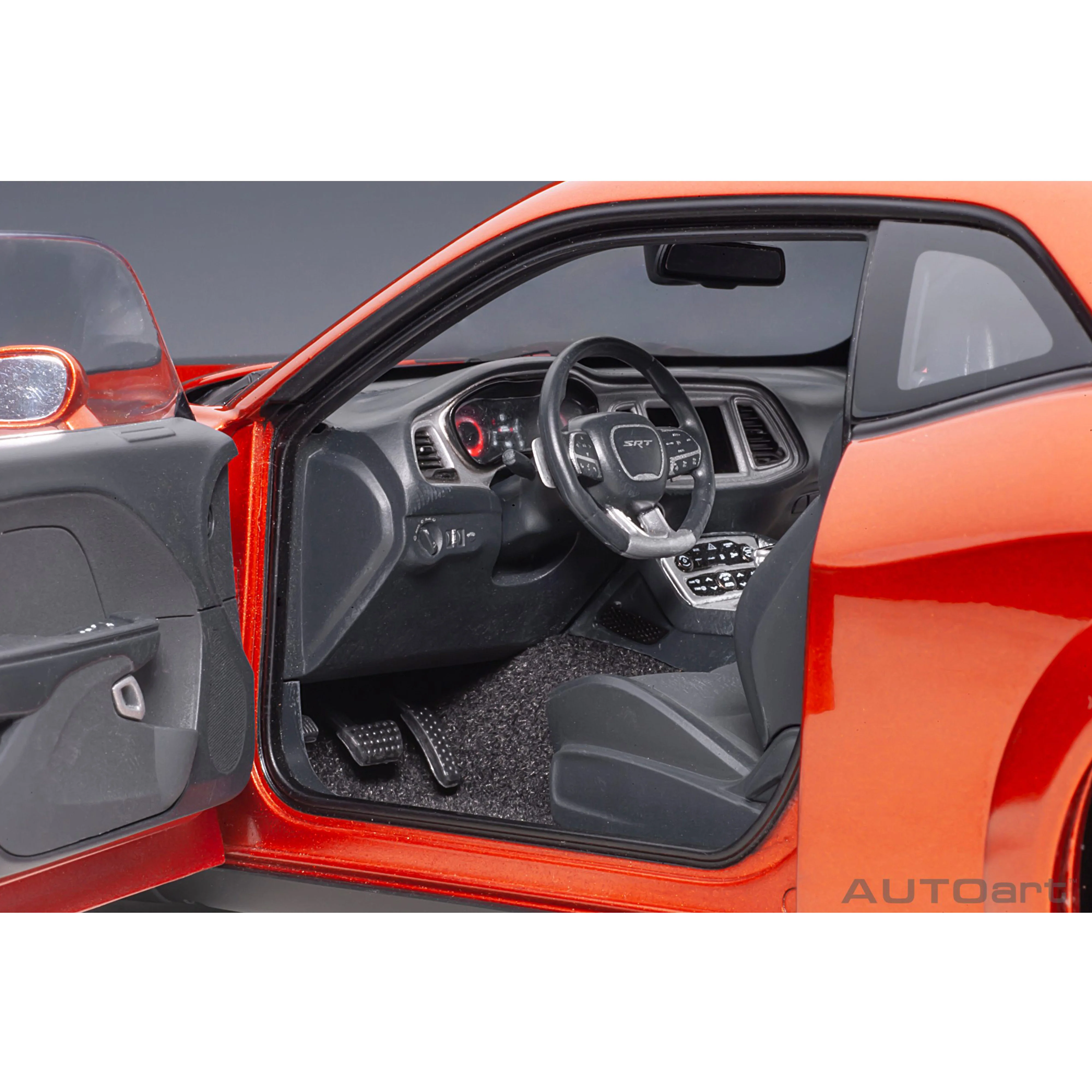 Dodge Challenger SRT Hellcat cinnamon/gunmetal stripes 2018 1/18 - Image 4