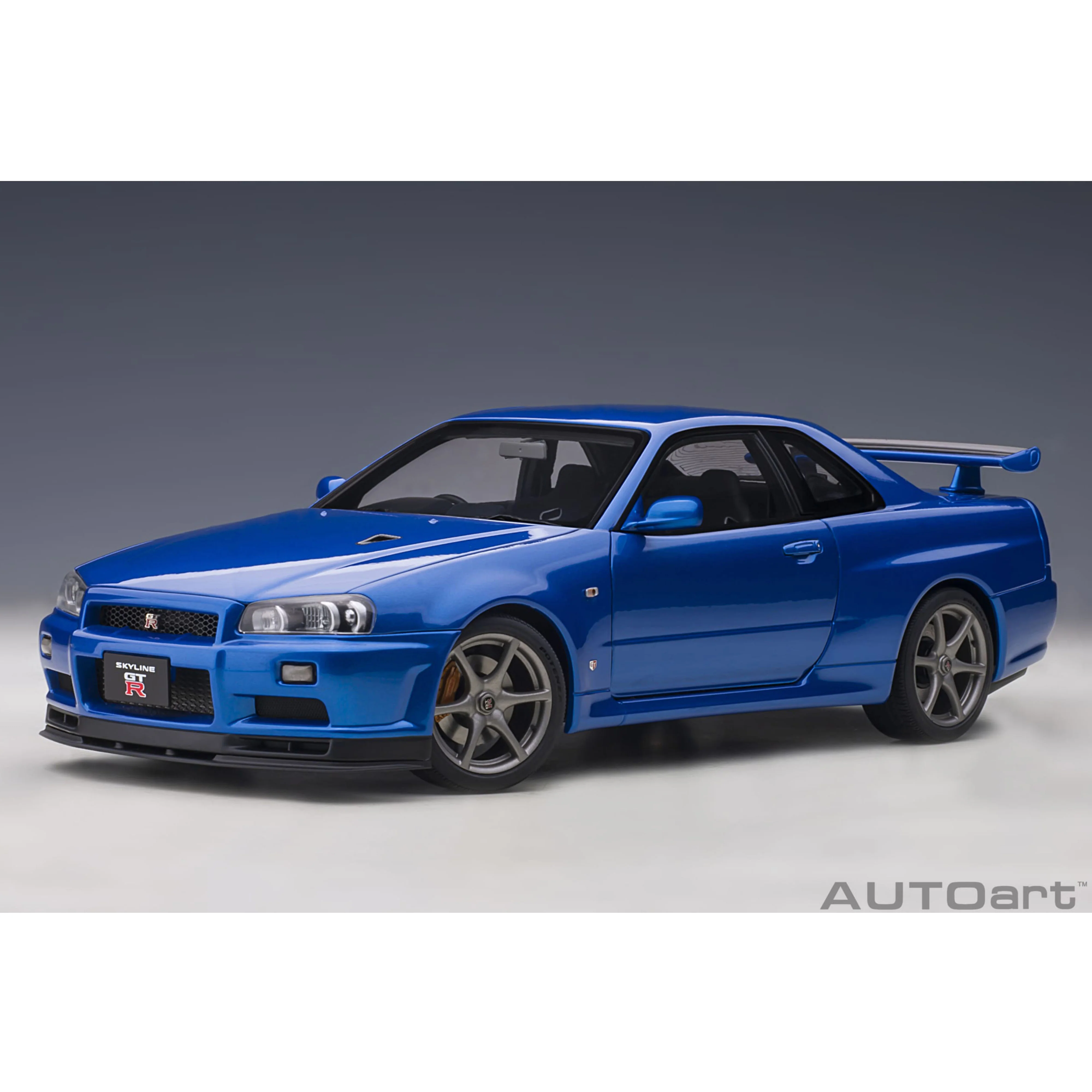 Nissan Skyline GT-R (R34) 2001 V-Spec II Bleu Bayside 1/18