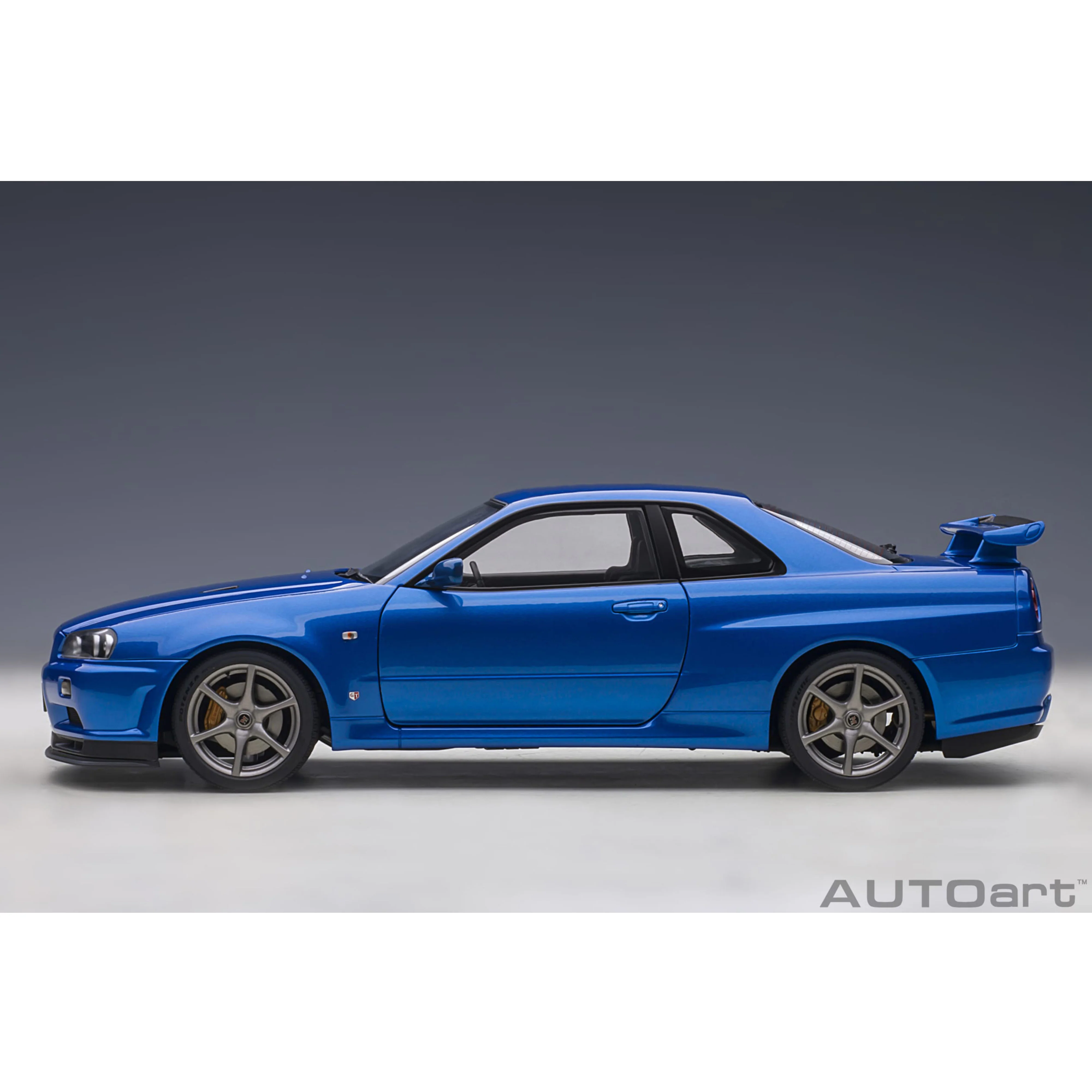 Nissan Skyline GT-R (R34) 2001 V-Spec II Bleu Bayside 1/18 - Image 3