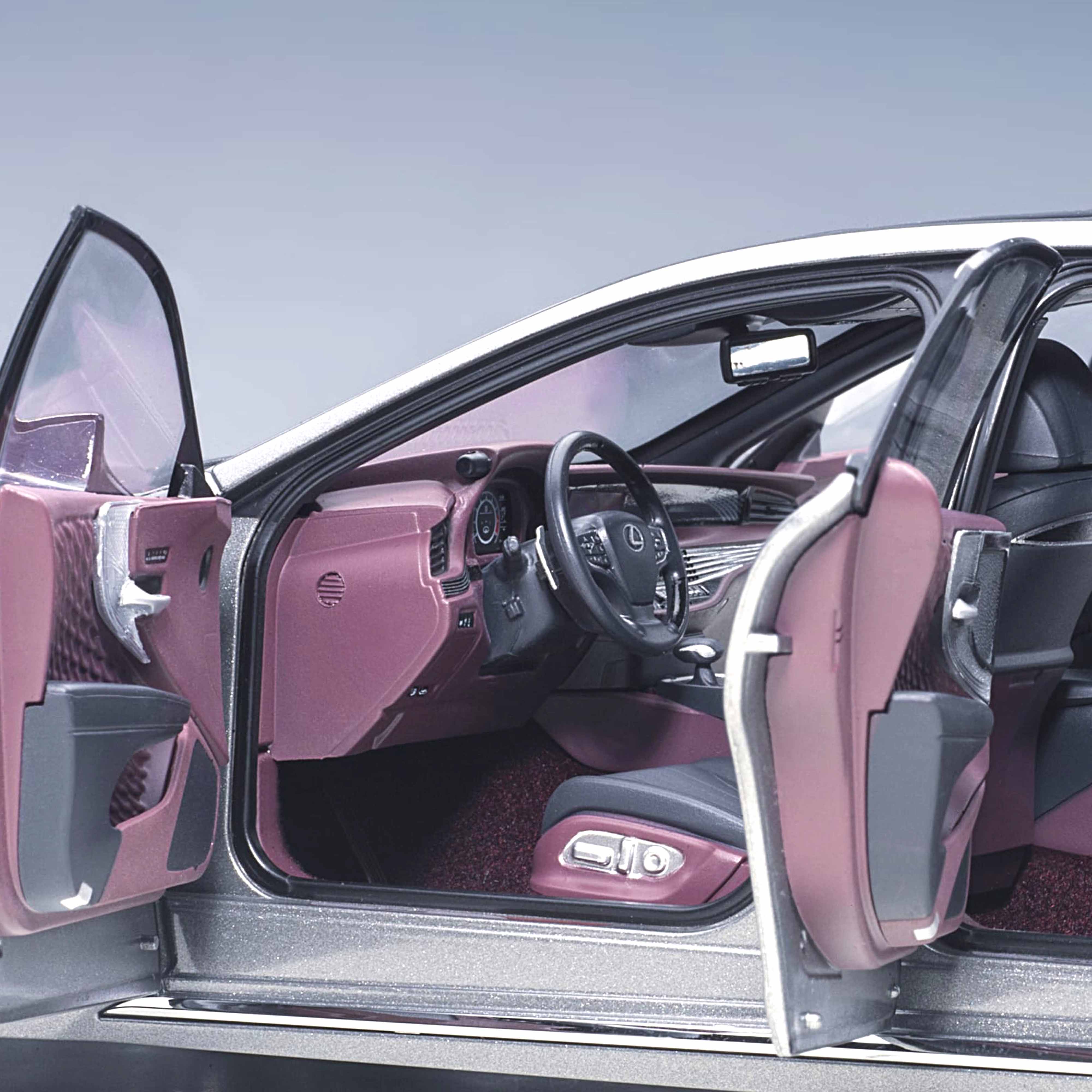 Lexus LS500h 2018 Lustre Manganèse Métallisé/Cramoisi 1/18 - Image 5