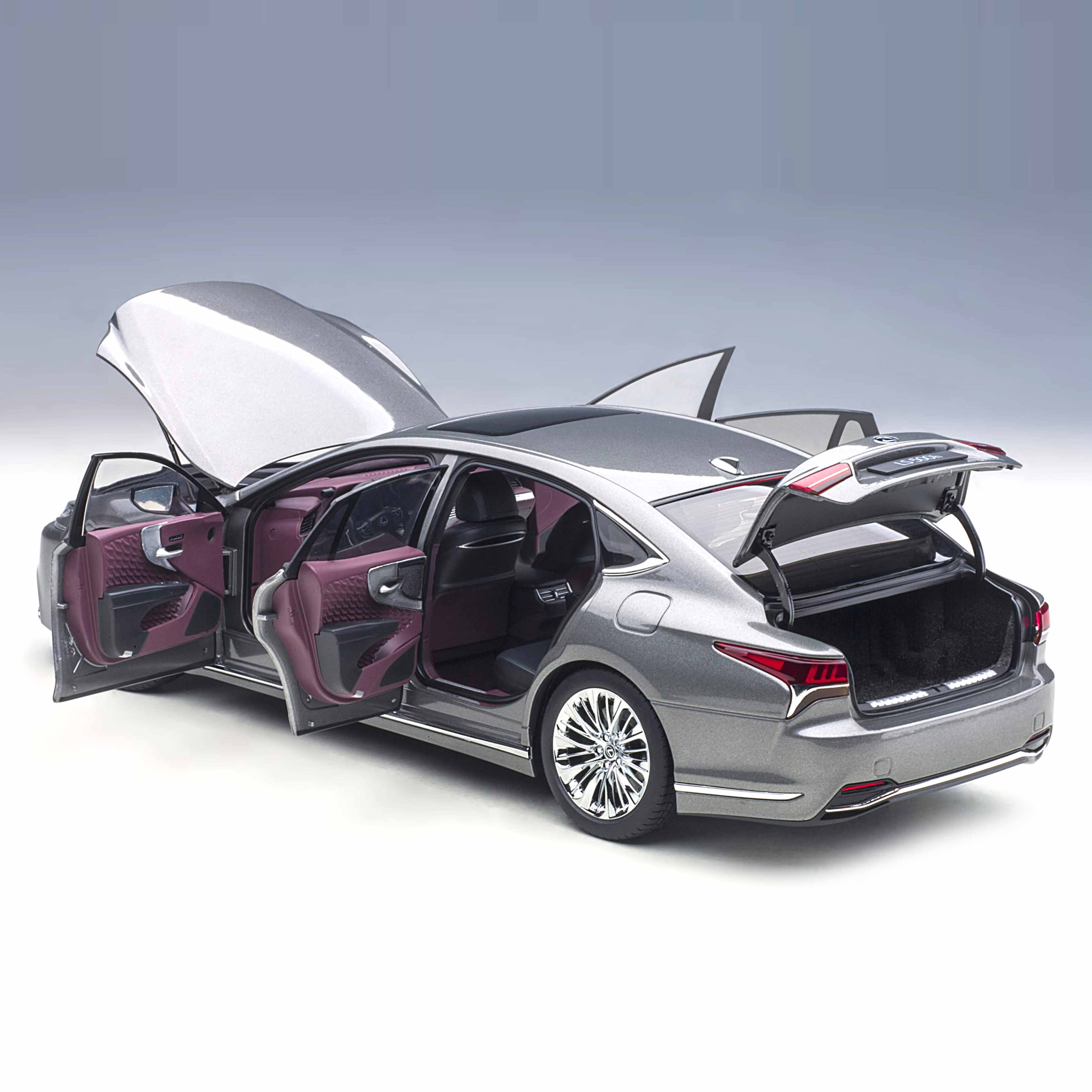 Lexus LS500h 2018 Lustre Manganèse Métallisé/Cramoisi 1/18 - Image 8