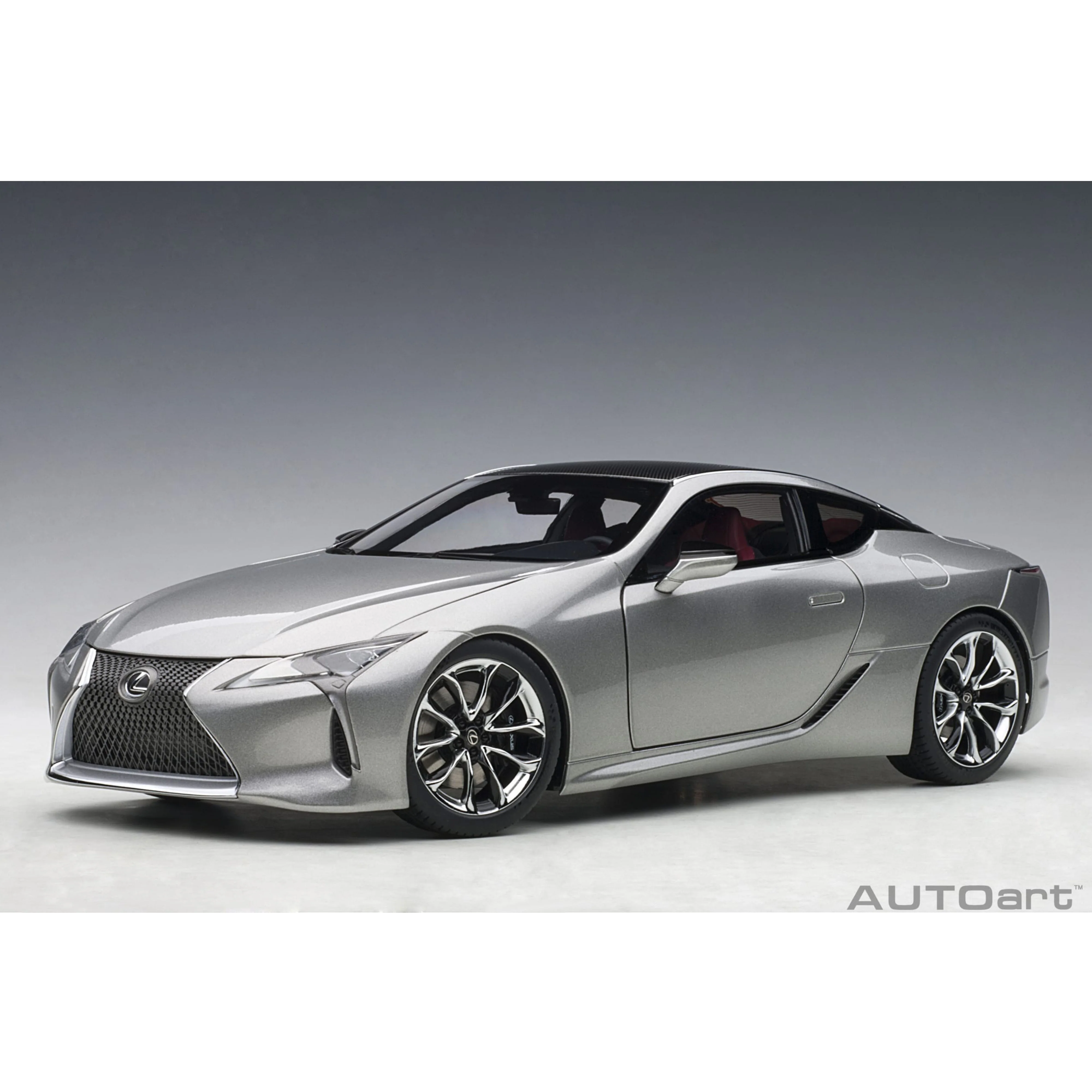 Lexus LC 500 Sonic Titanium/Intérieur rose foncé 1/18