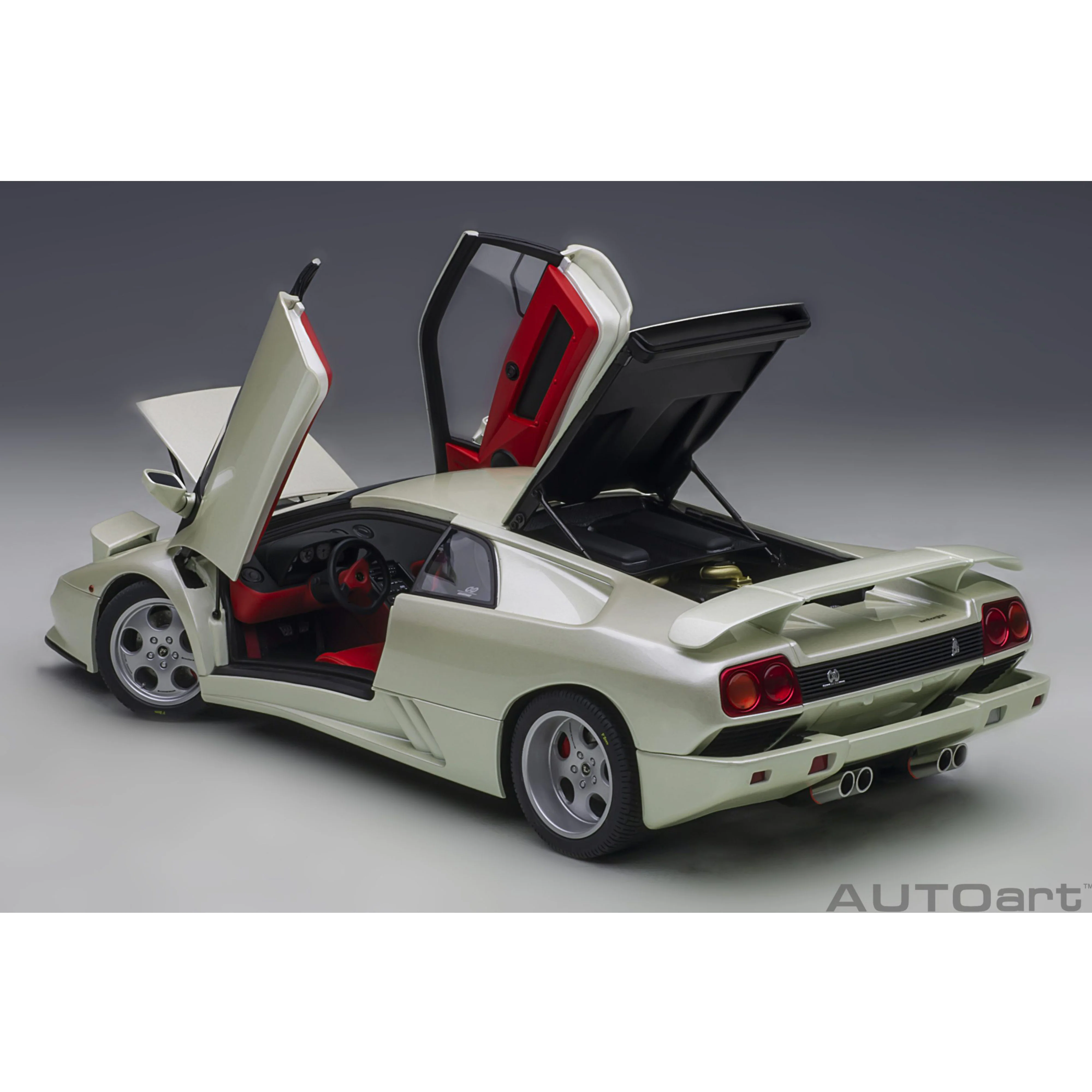 Lamborghini Diablo SE30 JOTA 1995 Intérieur blanc/rouge 1/18 - Image 8