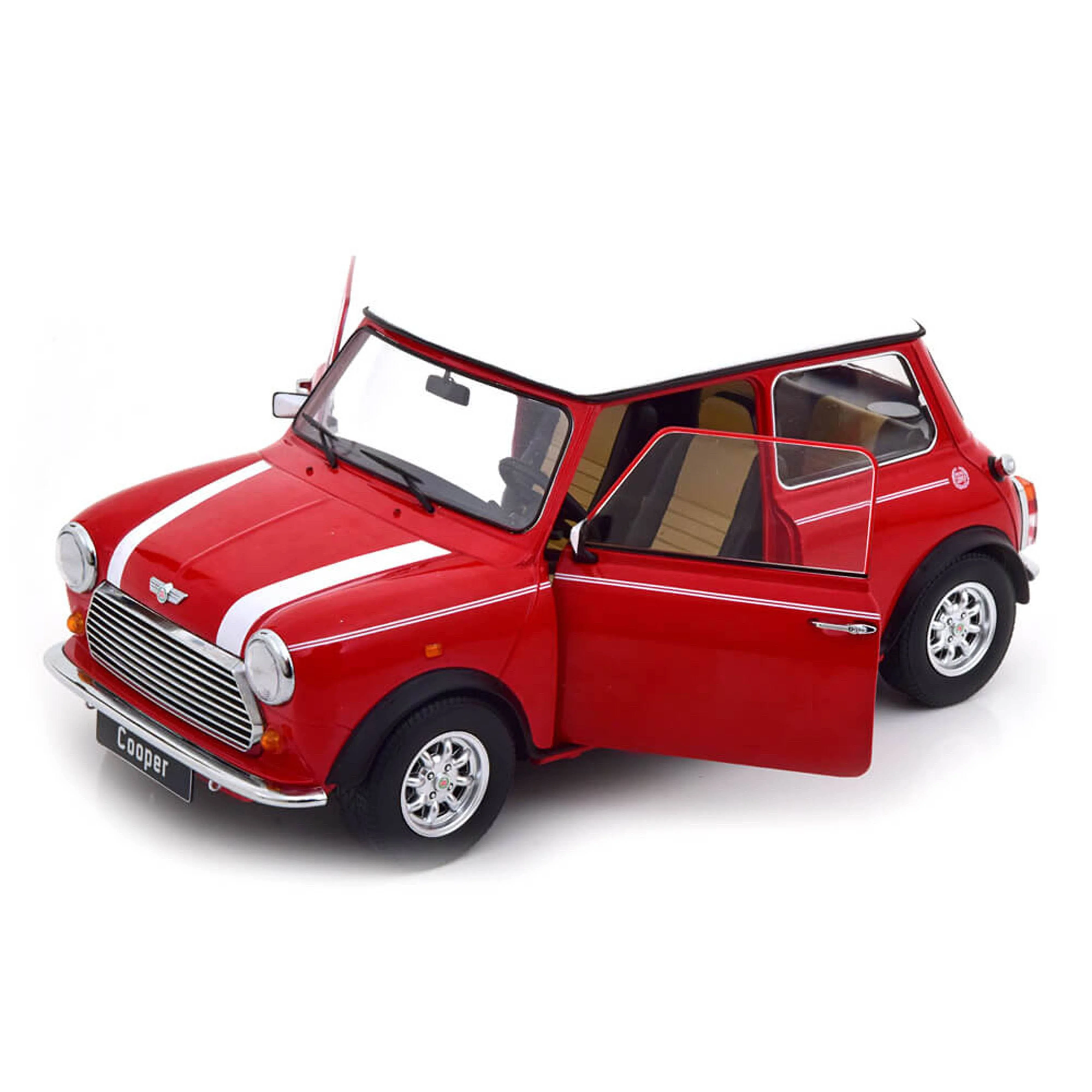 Mini Cooper LHD Rouge/Blanc 1/12 - Image 3