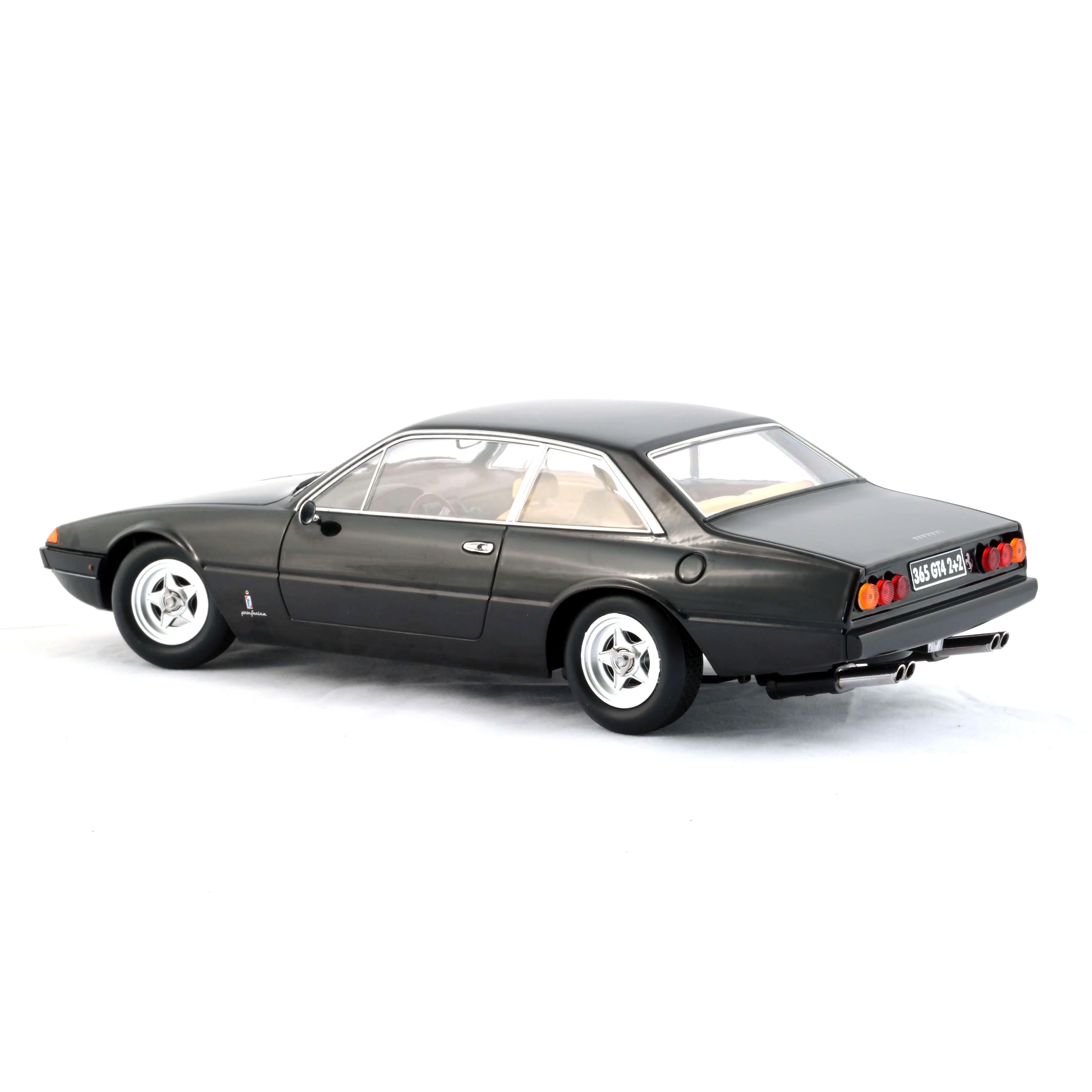 Ferrari 365 GT4 2+2 1972 noir avec intérieur crème 1/18 - Image 2