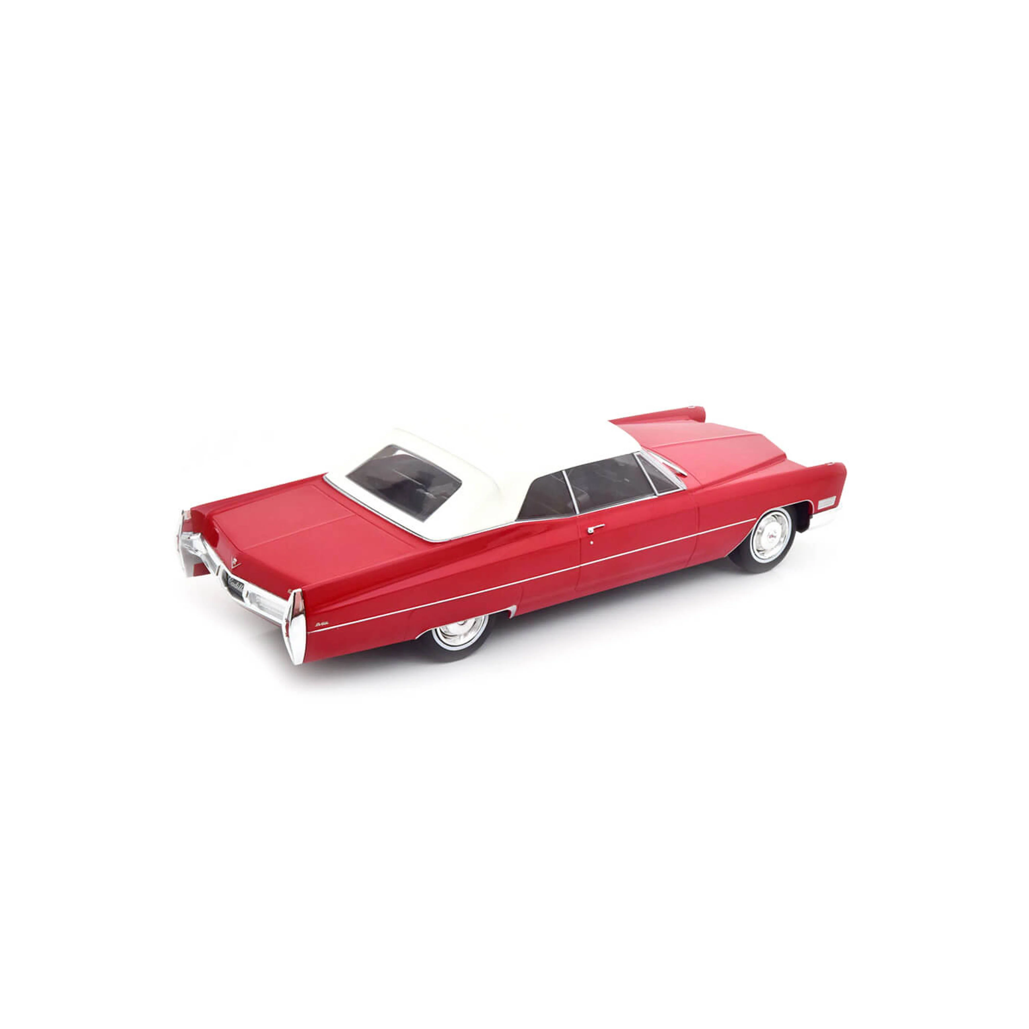 Cadillac Deville avec capote 1967 Rouge/Blanc 1/18 - Image 2
