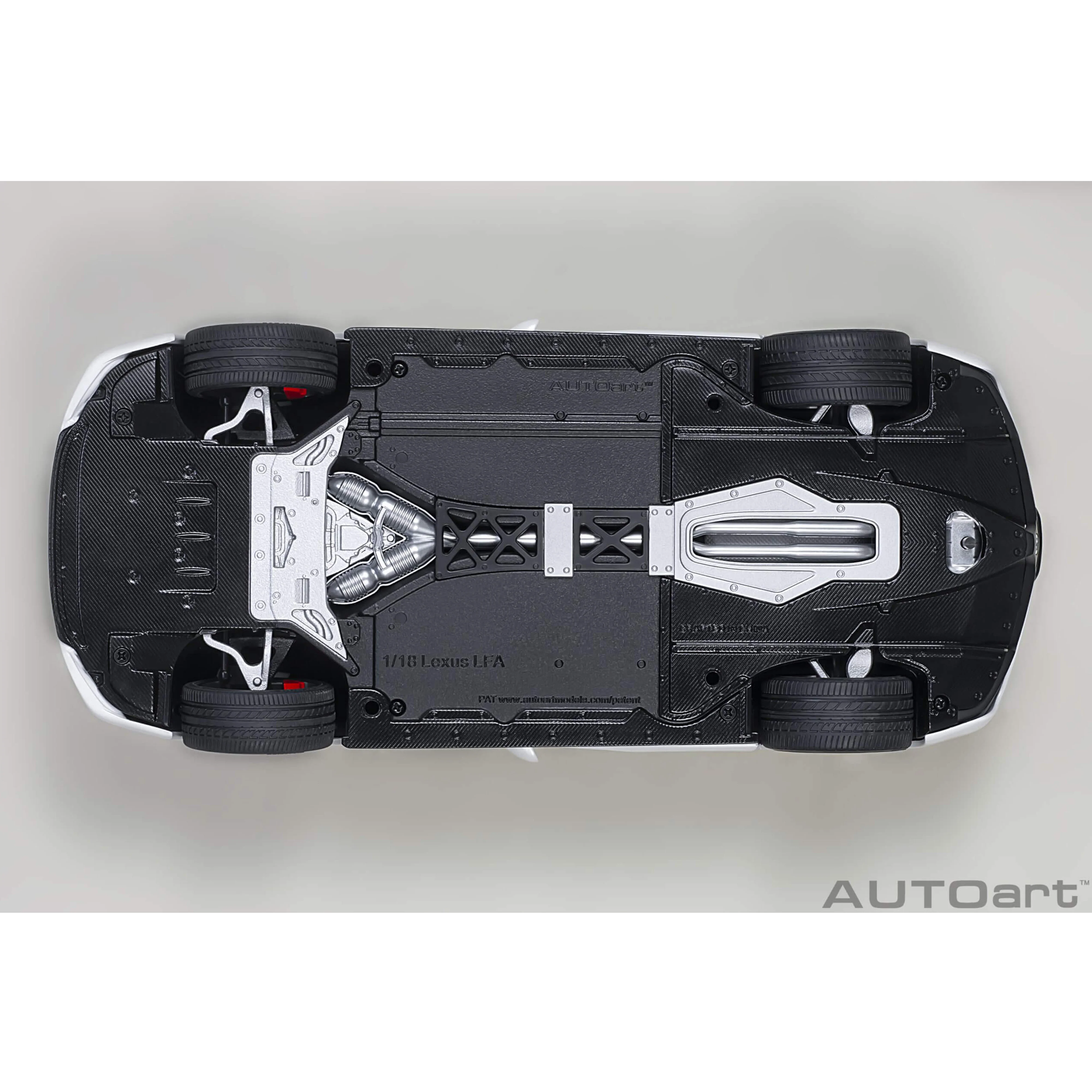 Lexus LFA 2010 Blanc/Noir carbone 1/18 - Image 4