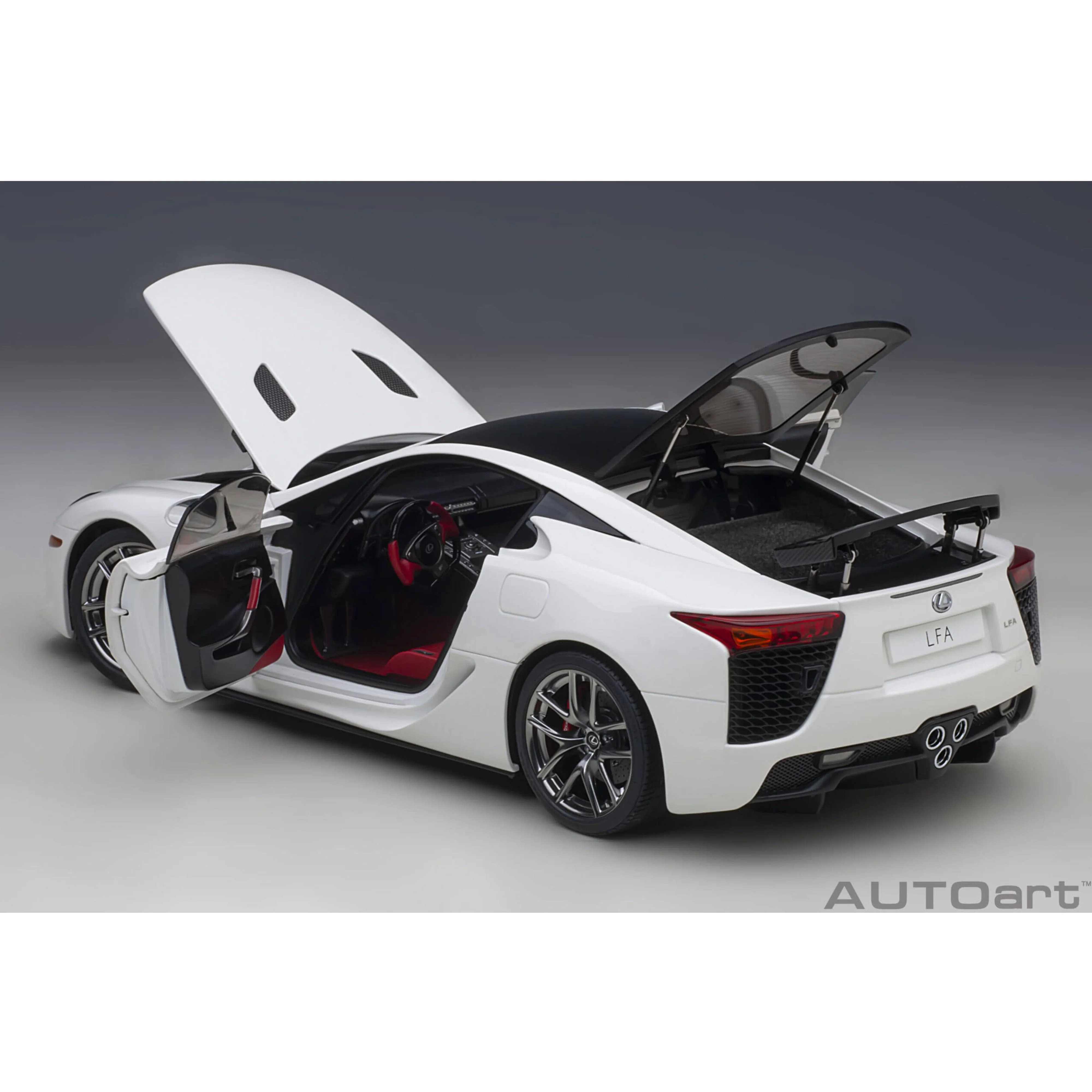 Lexus LFA 2010 Blanc/Noir carbone 1/18 - Image 8