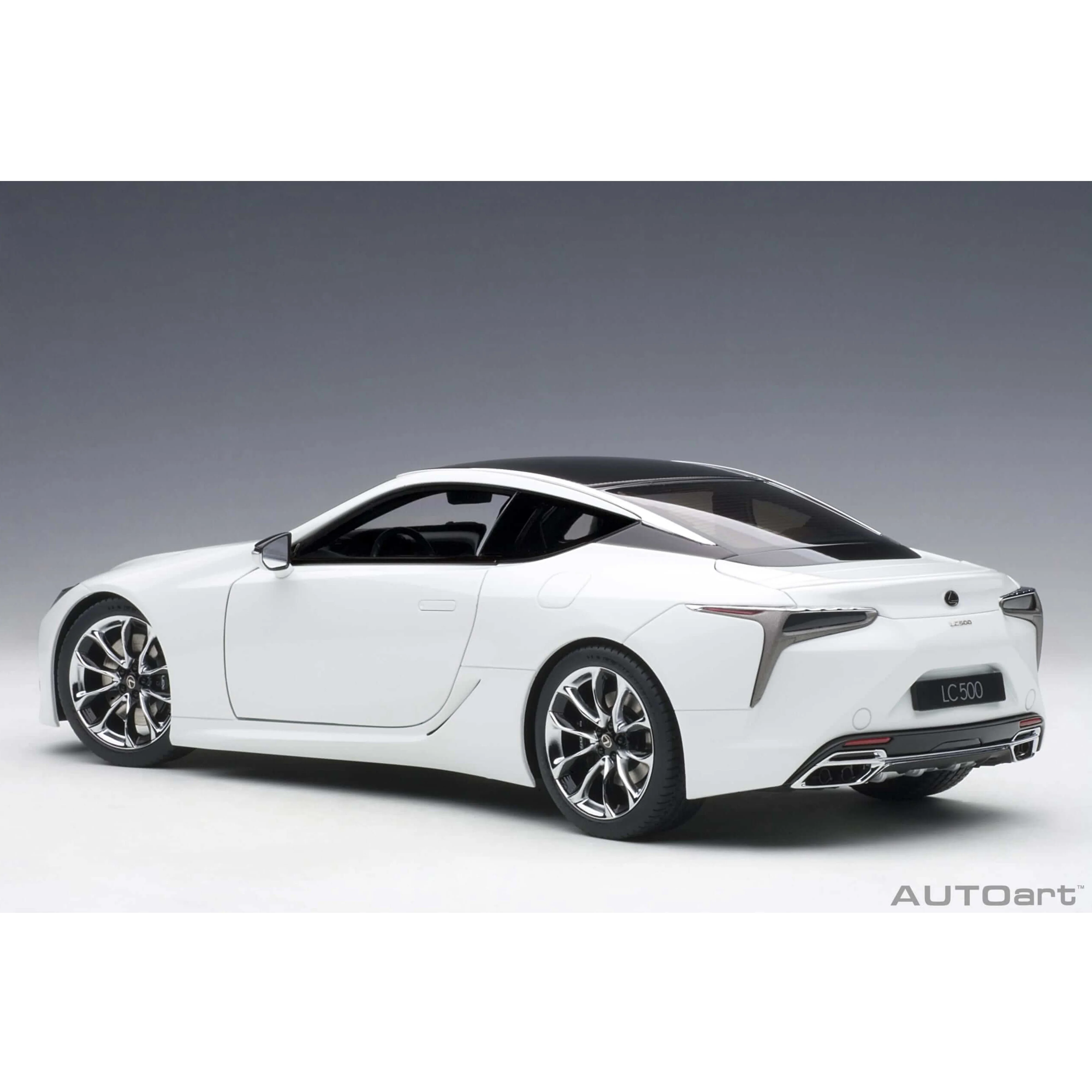 Lexus LC 500 Blanc Métallique/Intérieur Noir 1/18 - Image 2
