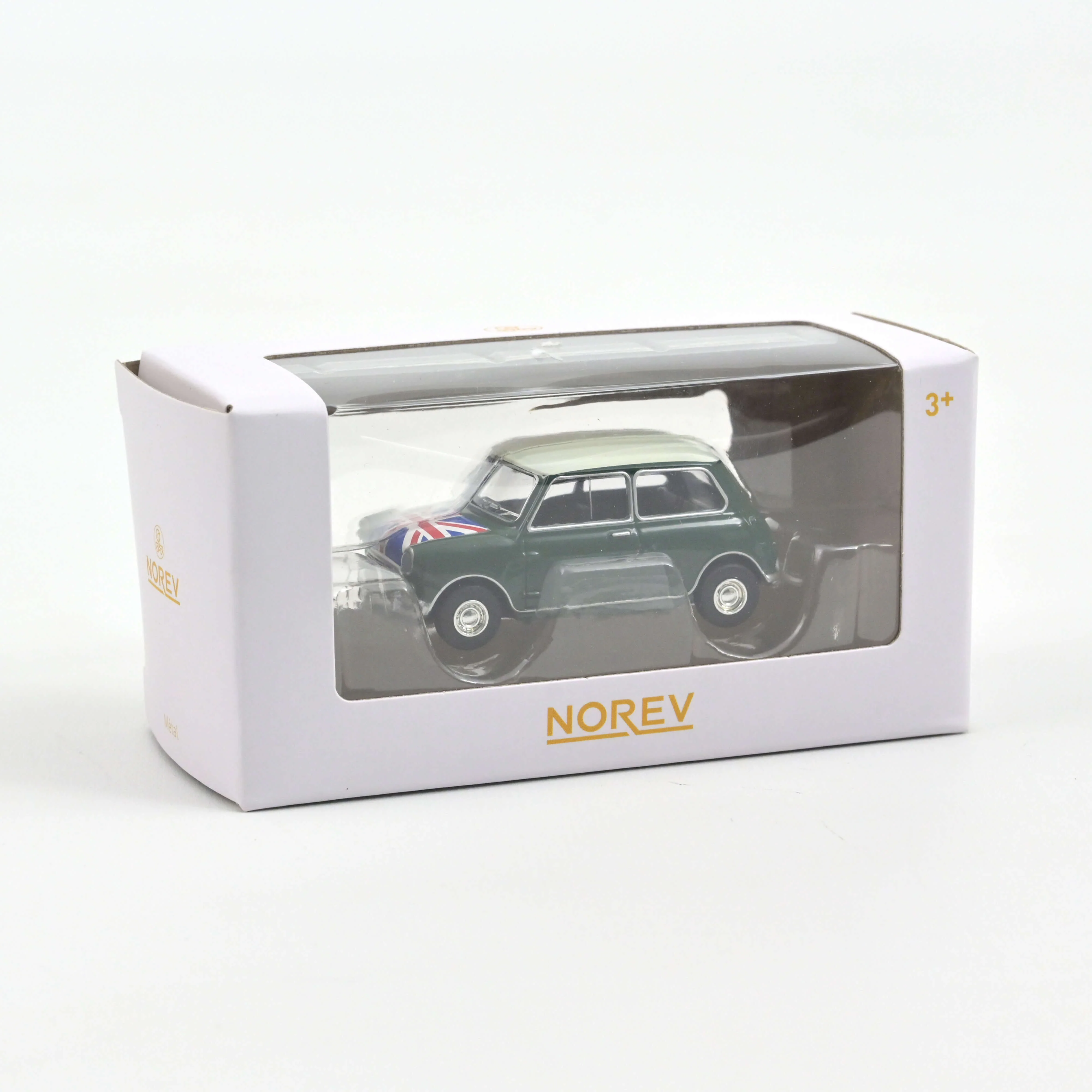 Mini Cooper S 1964 vert amande avec drapeau sur le capot 1/54 - Image 3