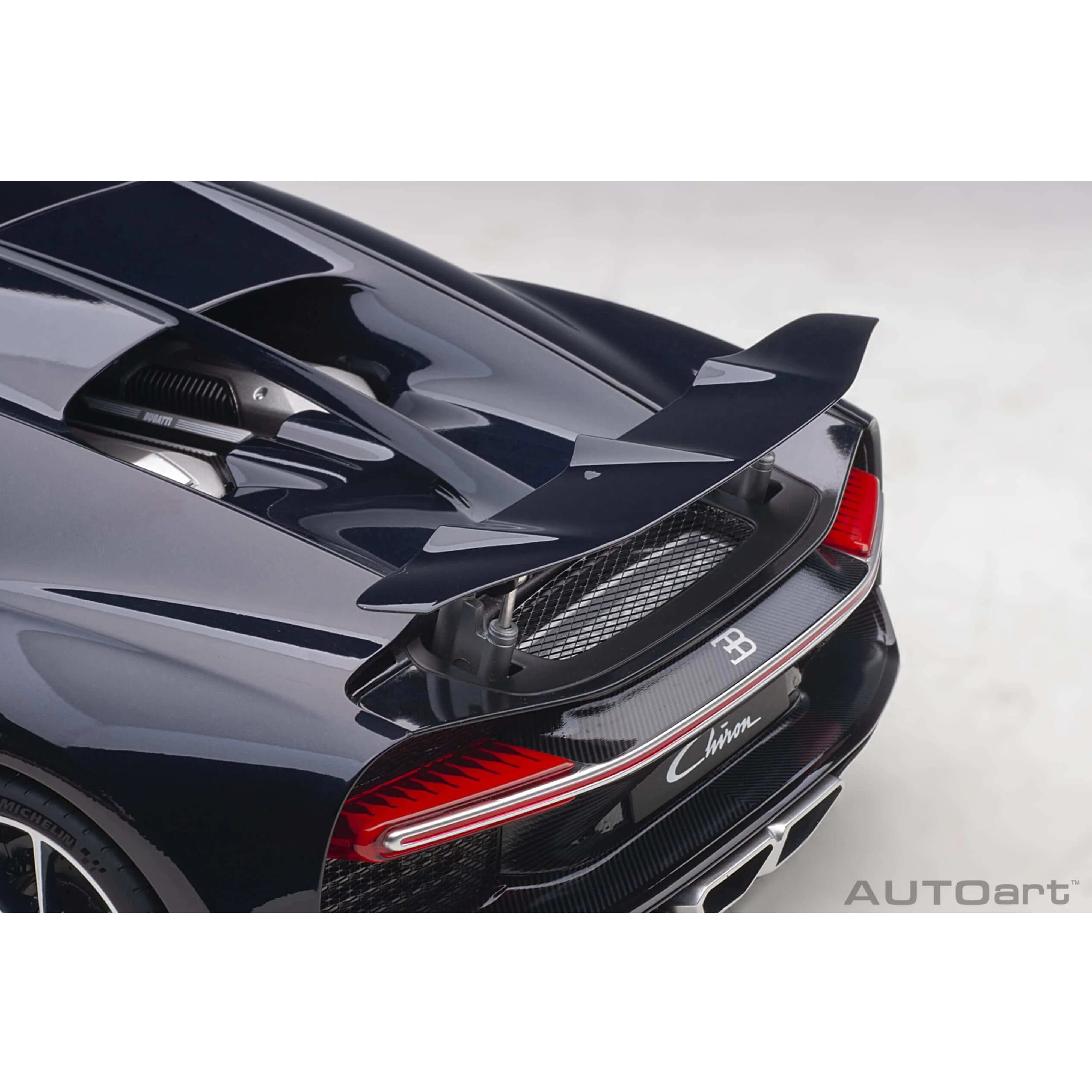 Bugatti Chiron 2017 Blanc Glacier/Bleu Atlantique 1/12 - Image 7