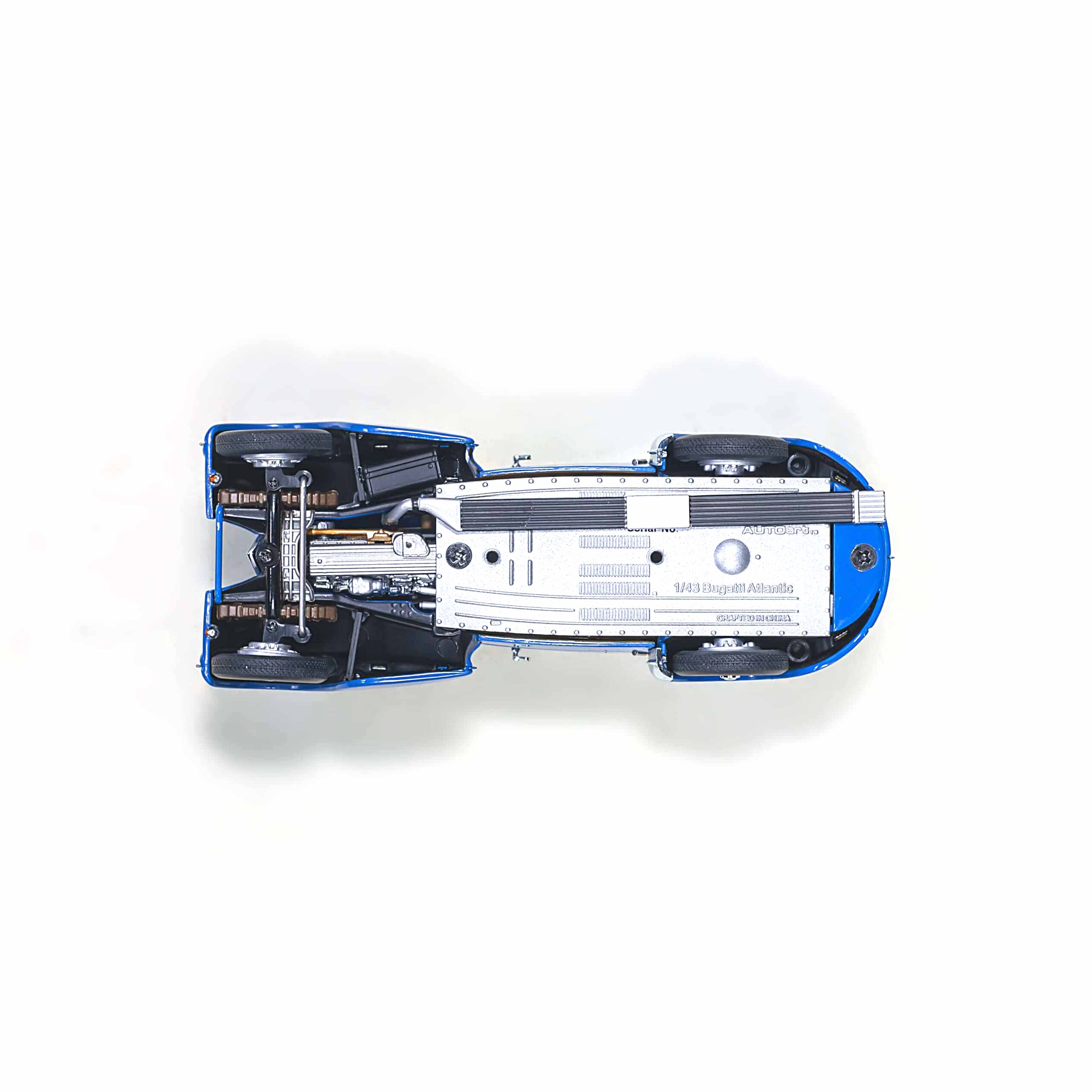 Bugatti 57S Atlantic 1938 Bleu/Roues à rayons en fil de fer 1/43 - Image 4