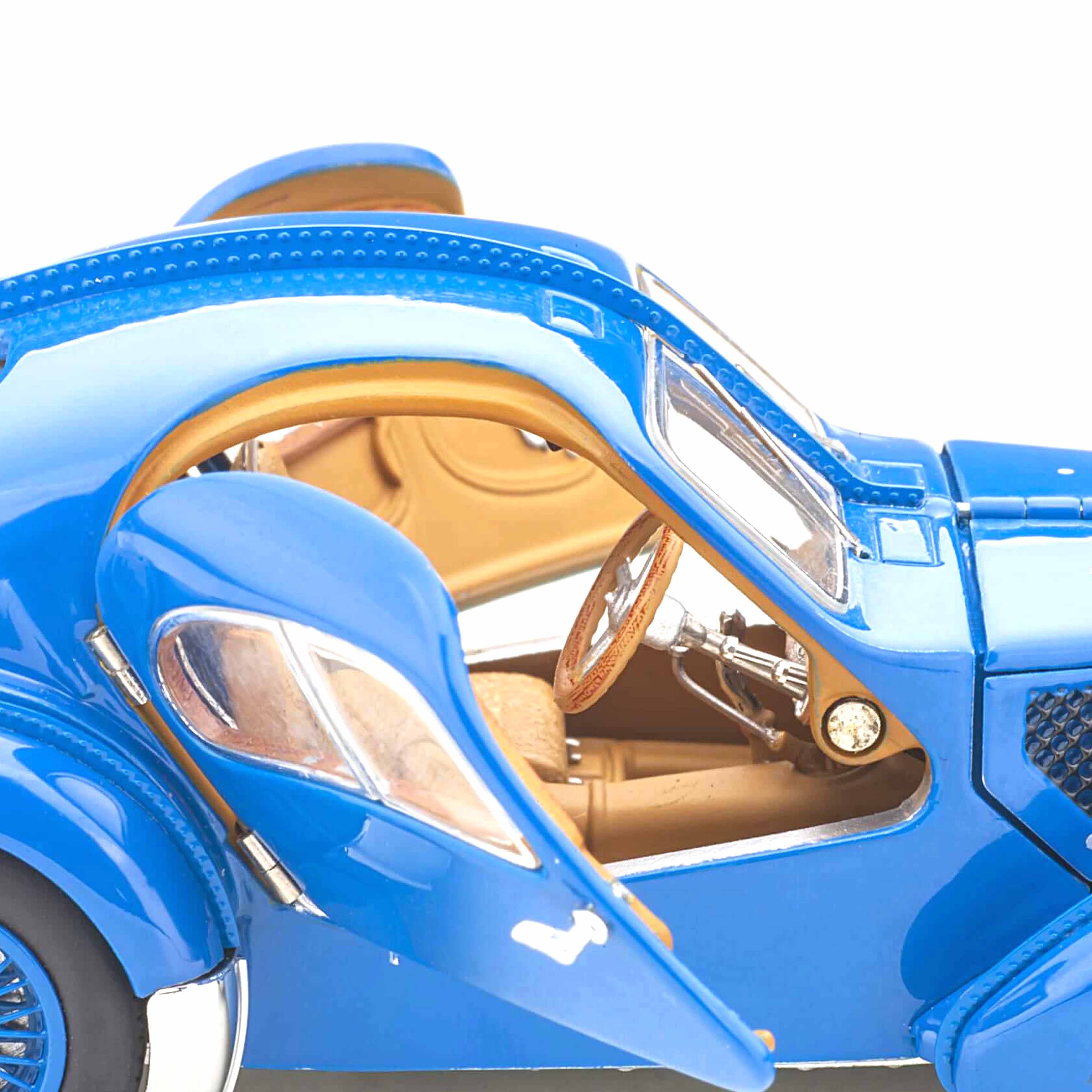 Bugatti 57S Atlantic 1938 Bleu/Roues à rayons en fil de fer 1/43 - Image 6