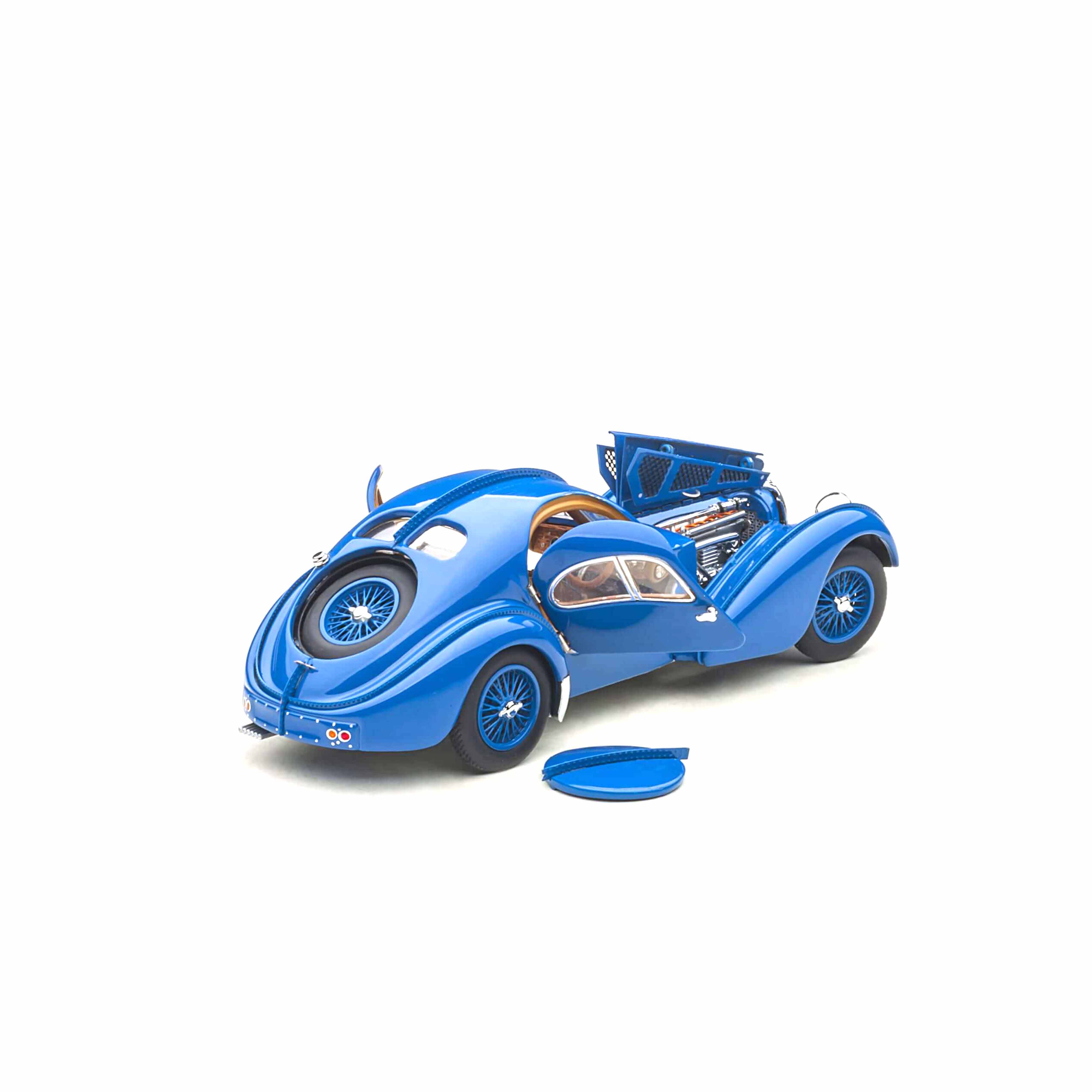 Bugatti 57S Atlantic 1938 Bleu/Roues à rayons en fil de fer 1/43 - Image 9