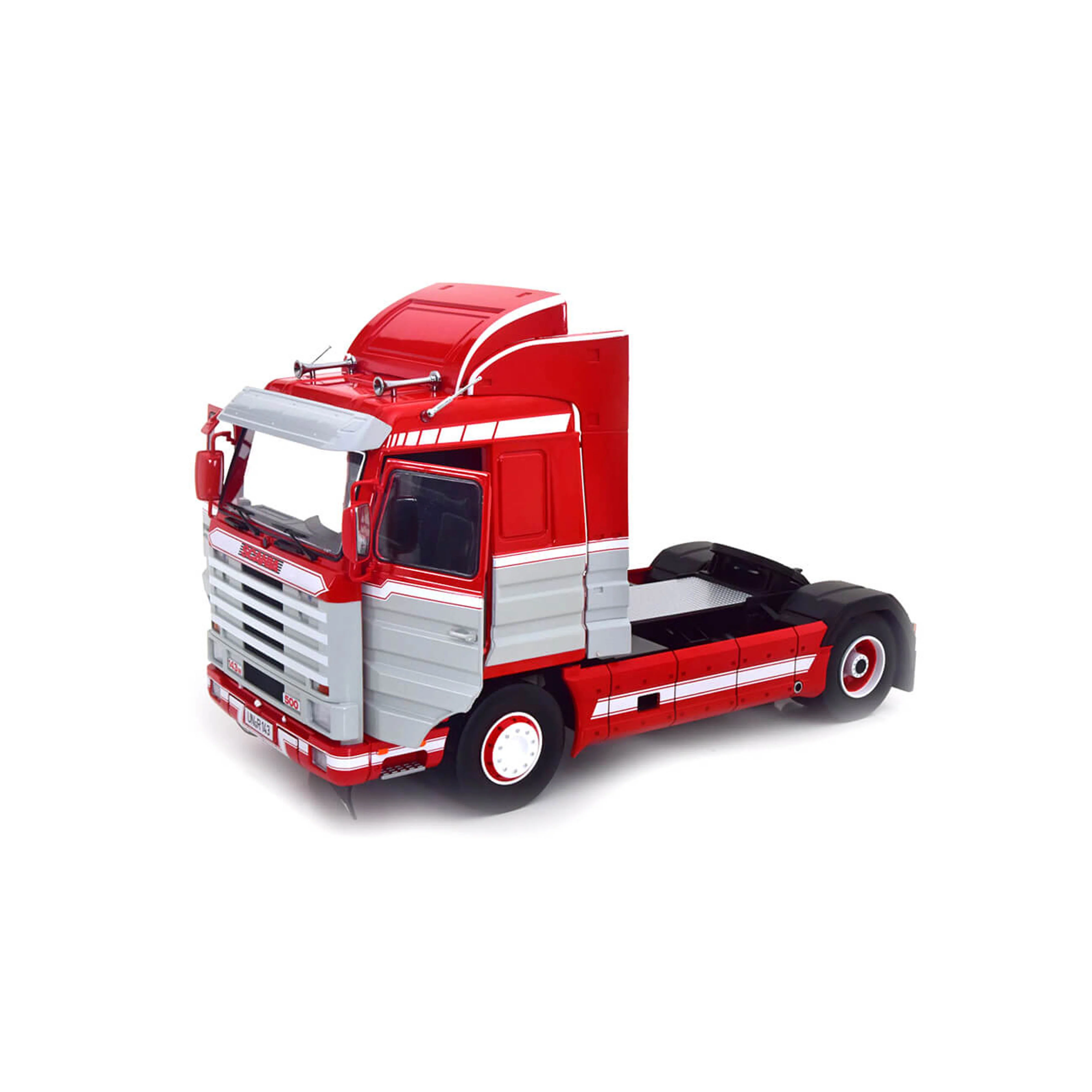Scania 143 Streamline 1992 Rouge/Blanc/Gris clair 1/18 - Image 3