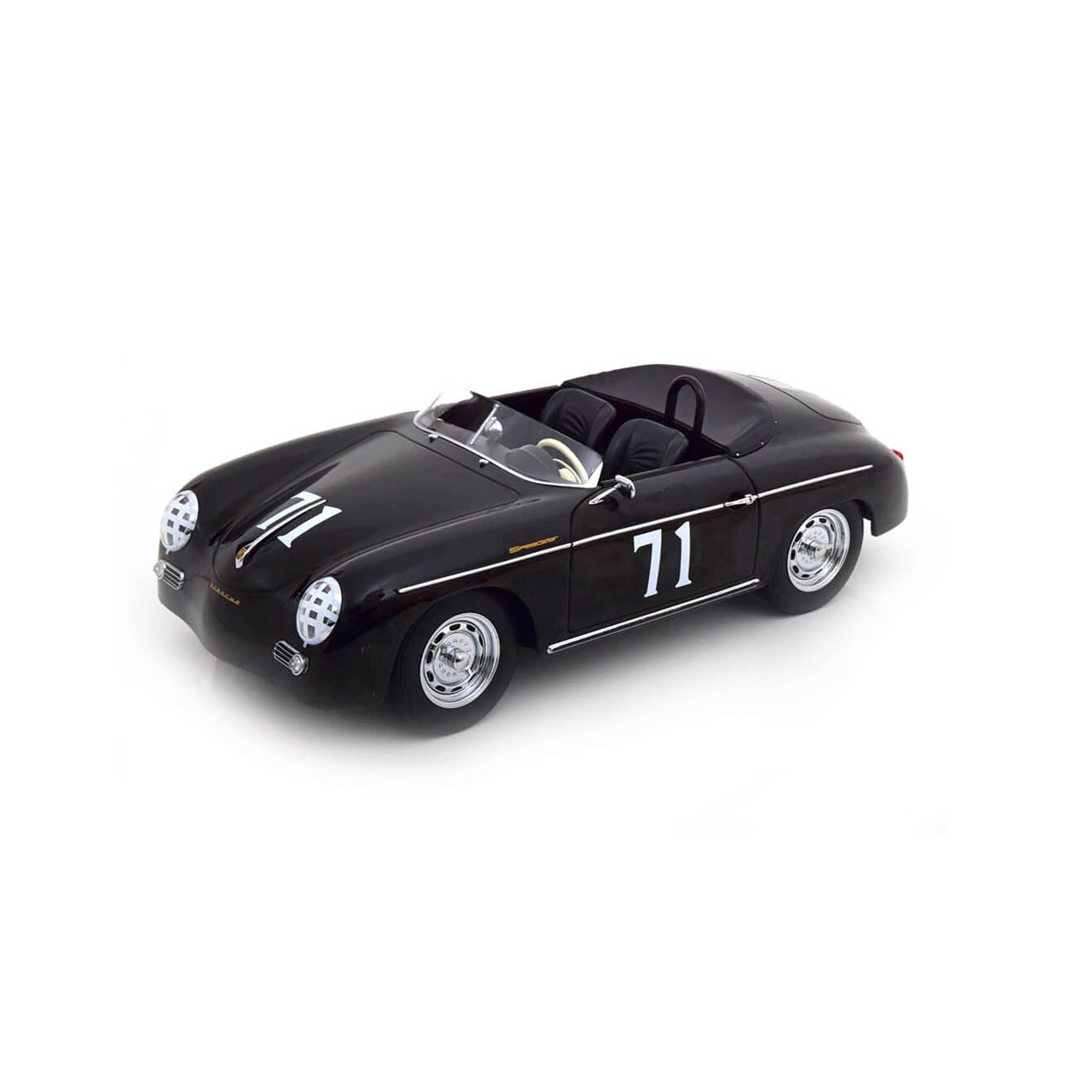 Porsche 356 A Speedster 1955 N°71 Steve McQueen Noir 1/12
