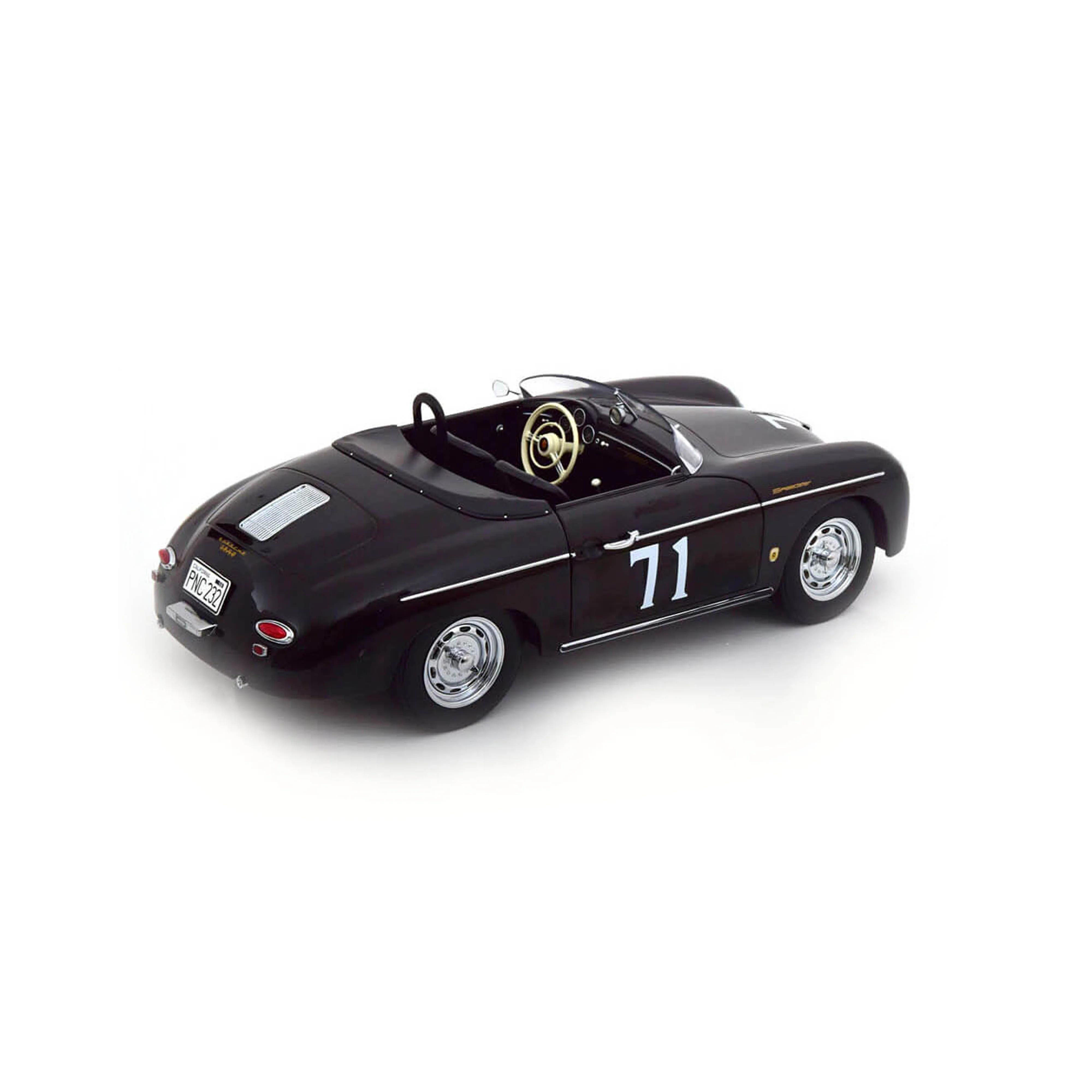 Porsche 356 A Speedster 1955 N°71 Steve McQueen Noir 1/12 - Image 2