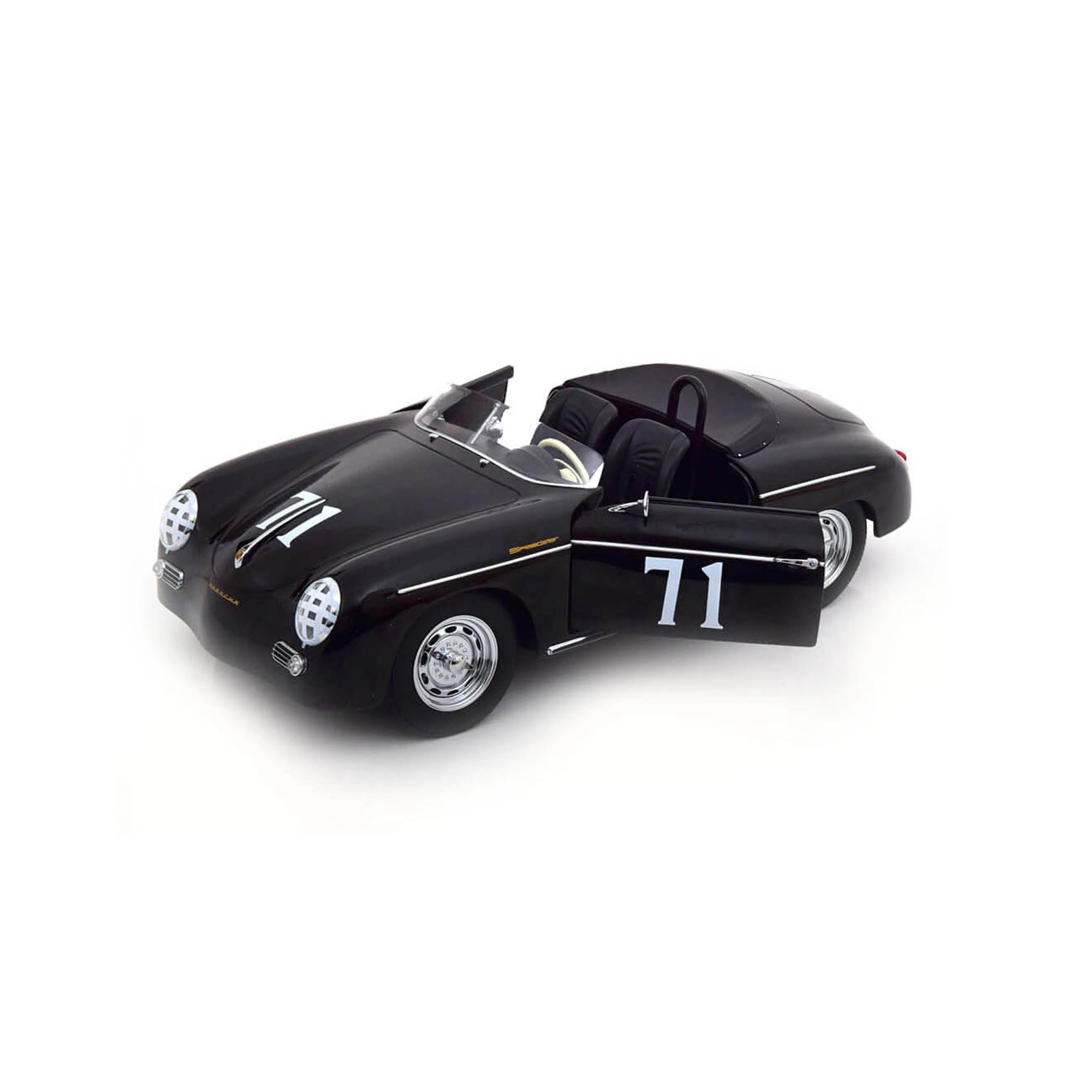 Porsche 356 A Speedster 1955 N°71 Steve McQueen Noir 1/12 - Image 3