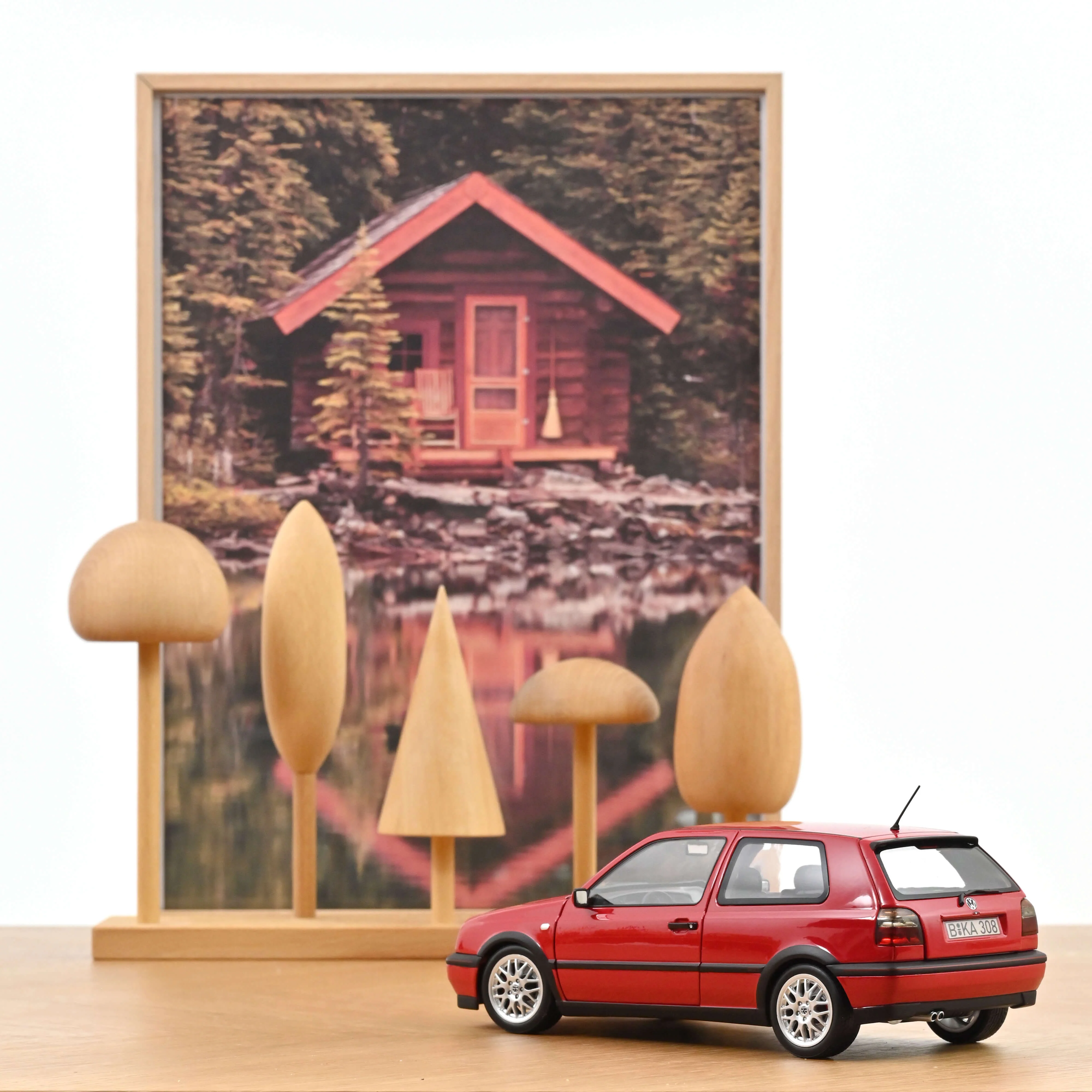VW Golf GTI 1996 Rouge Flash 1/18 - Image 3
