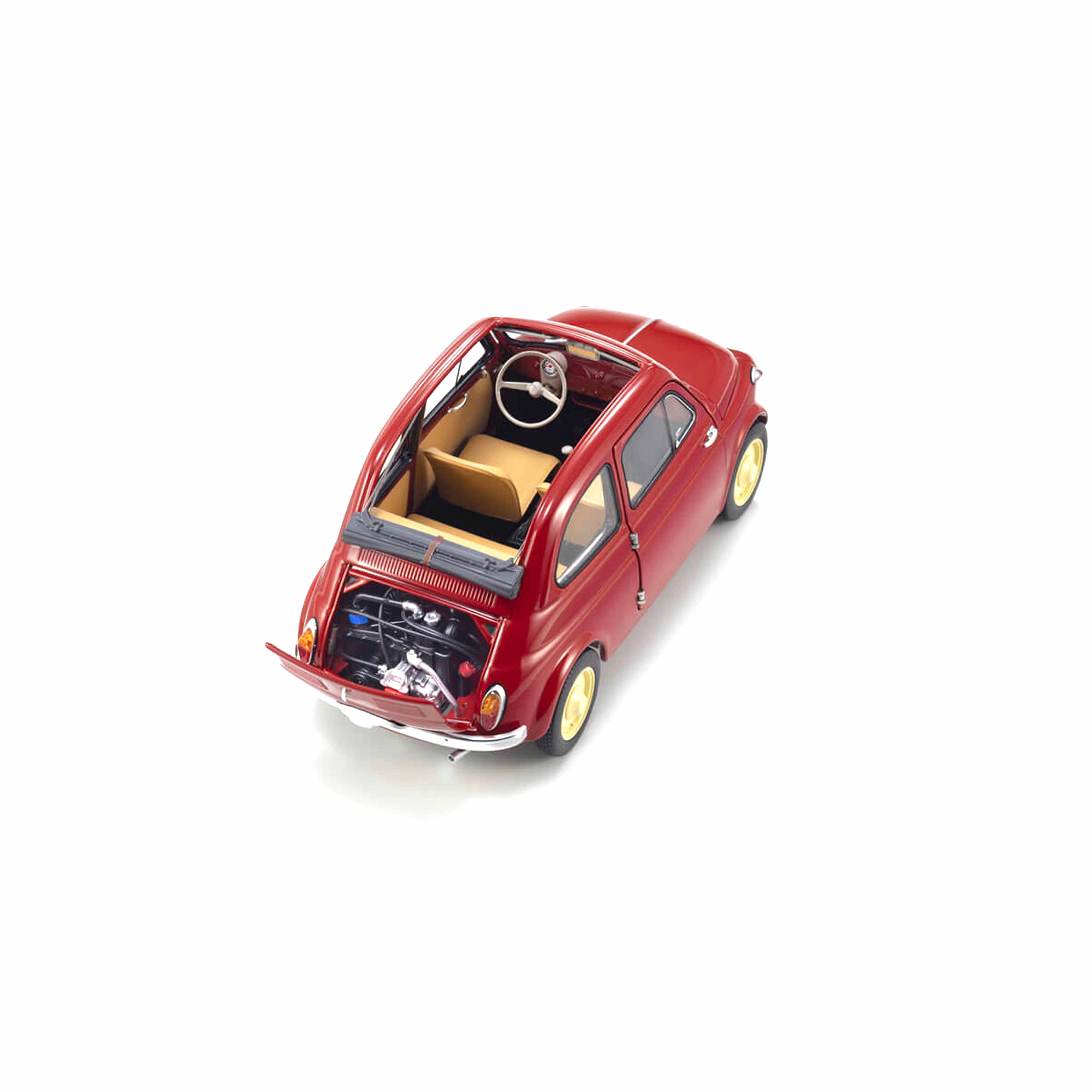 Fiat Nuova 500 Rouge Corail 1/18 - Image 3