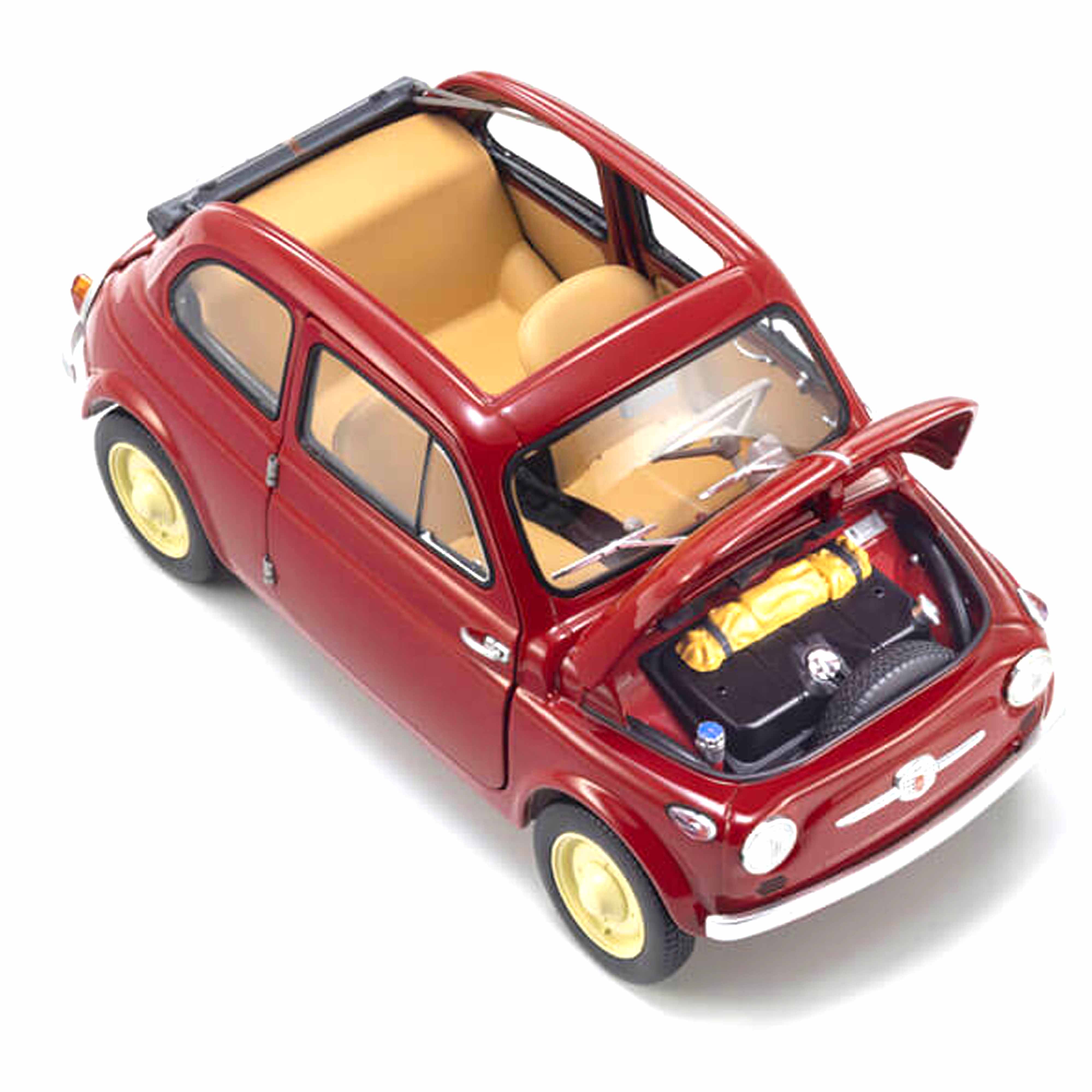 Fiat Nuova 500 Rouge Corail 1/18 - Image 4