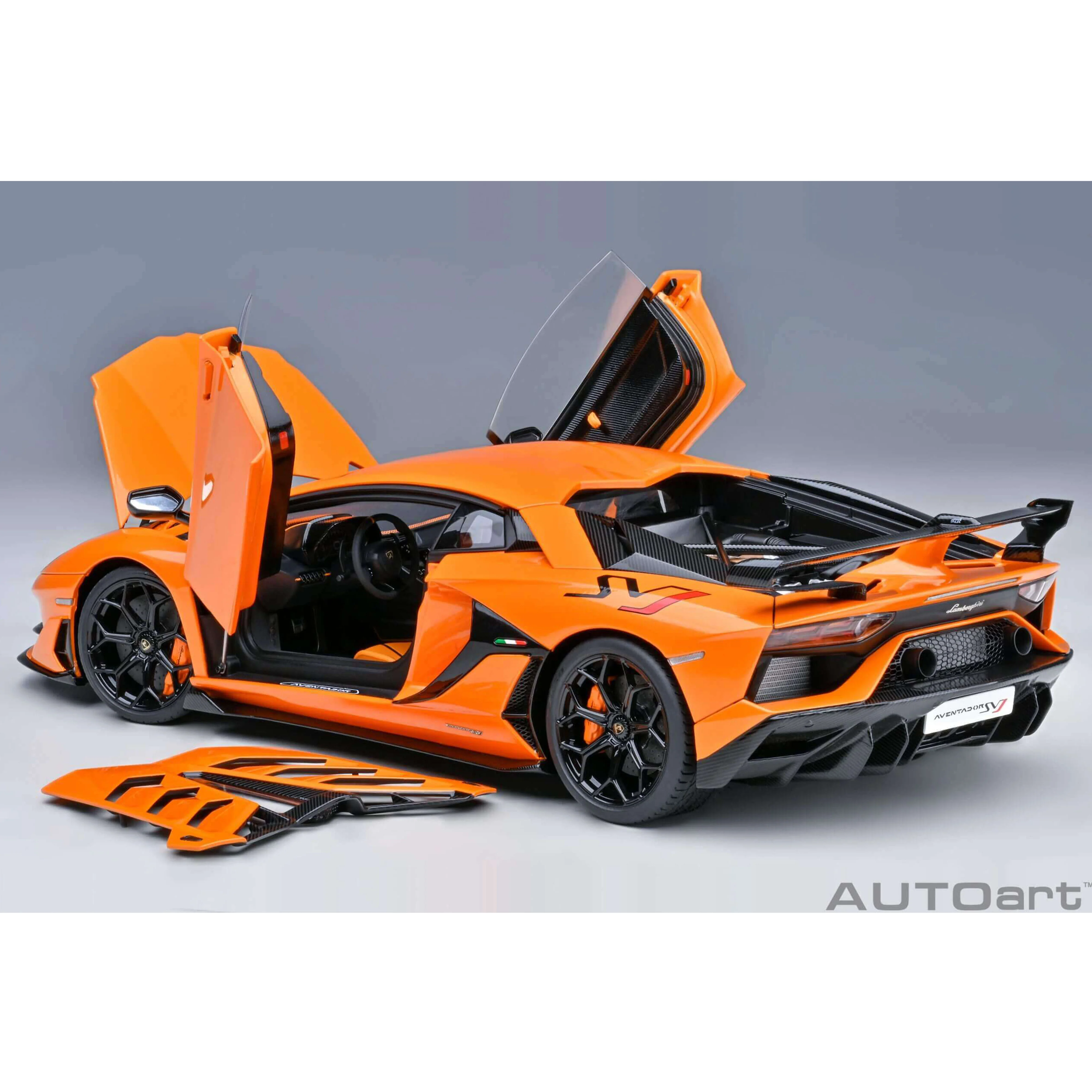 Lamborghini Aventador SVJ Arancio Atlas 1/18 - Image 8