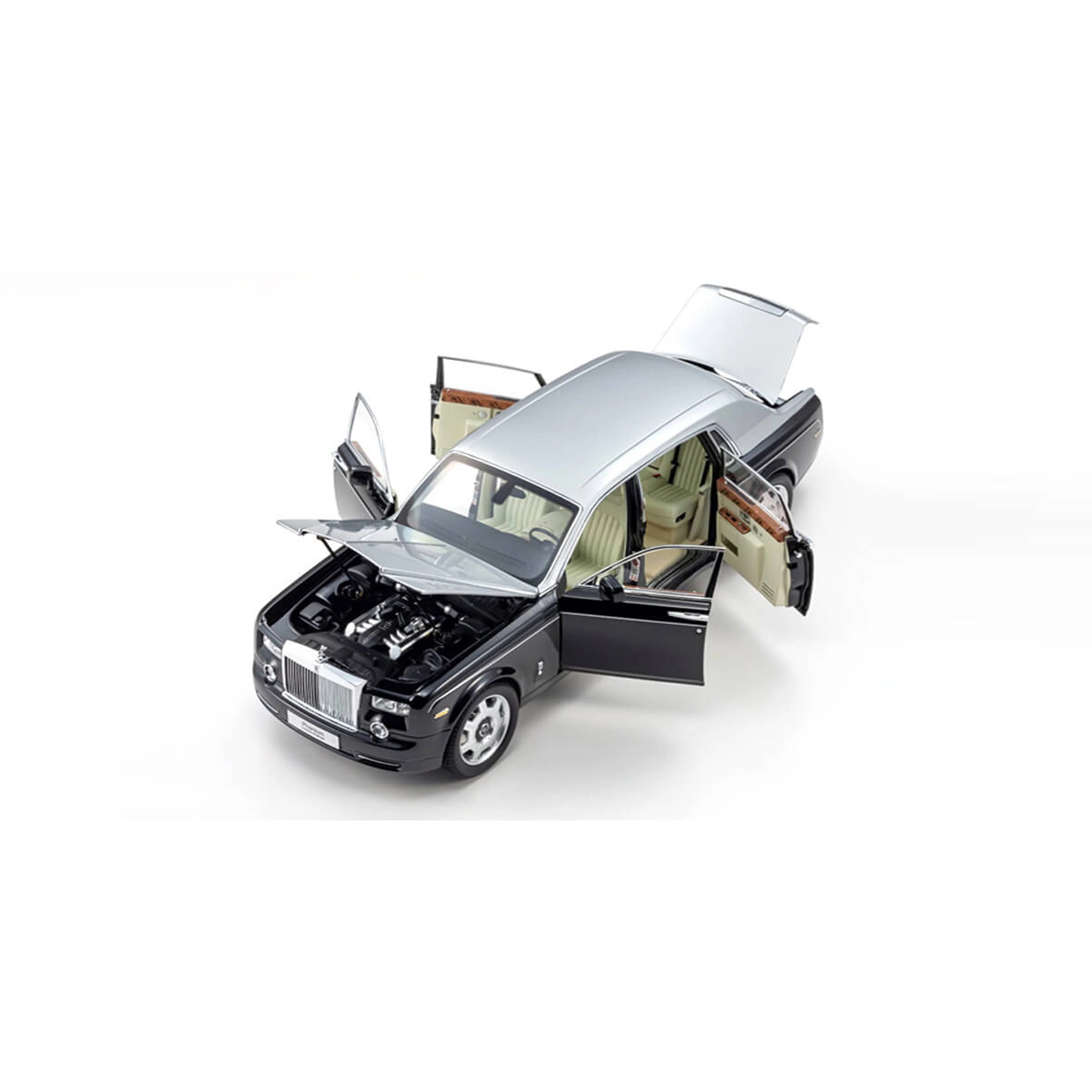 Rolls-Royce Phantom EWB Noir/Argent 1/18 - Image 3