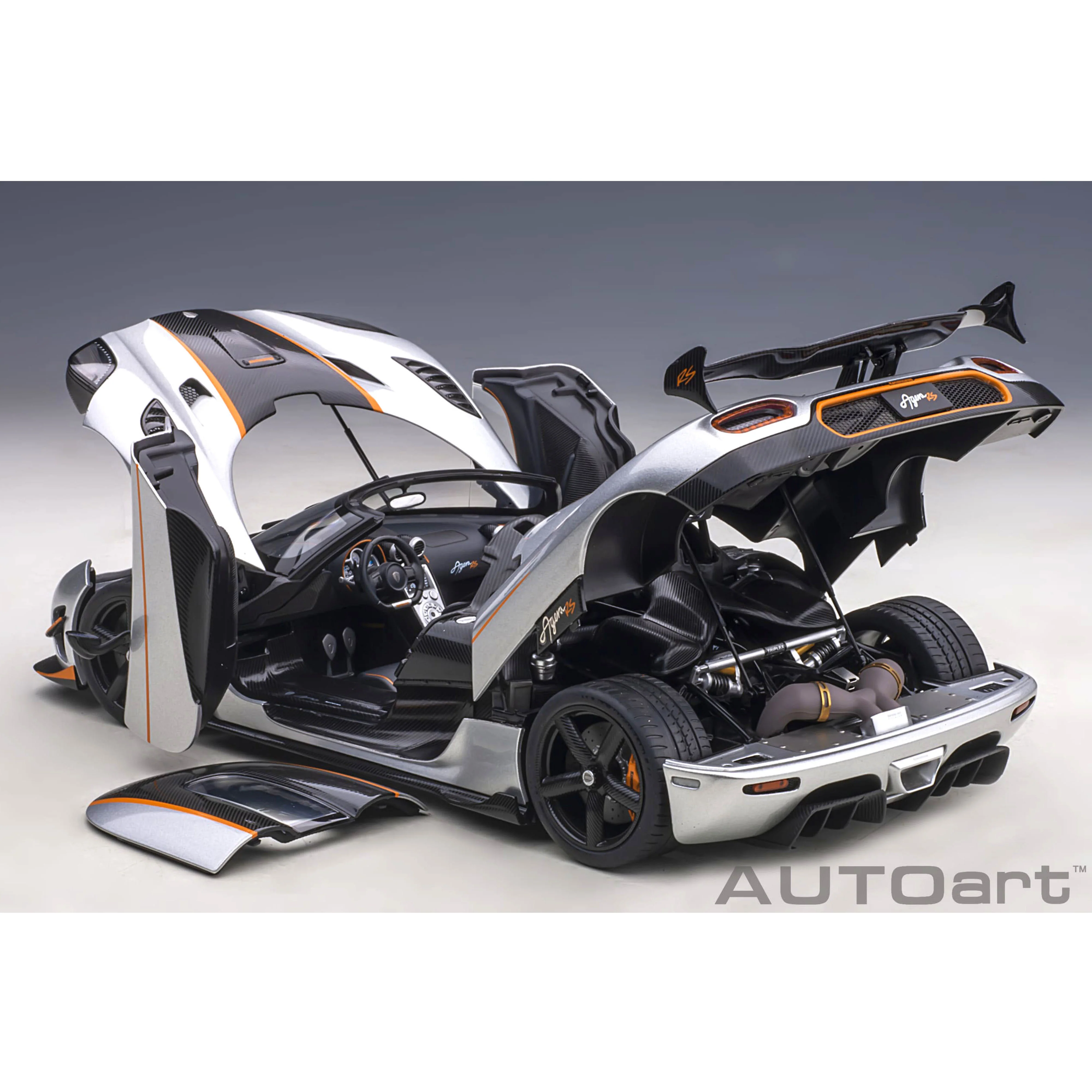 Koeinigsegg Agera RS Lune Argentée /Carbone 1/18 - Image 18