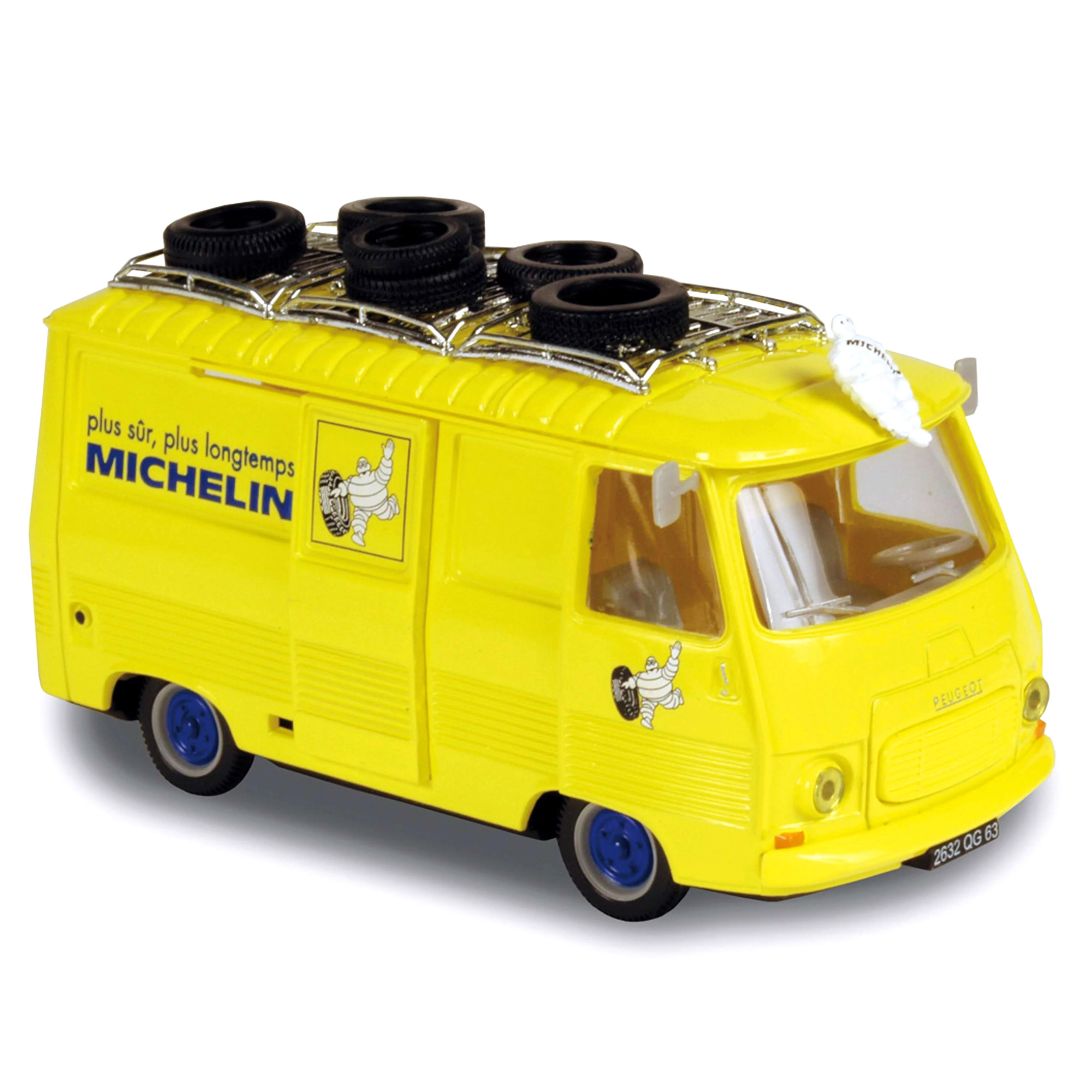 Peugeot J7 Michelin avec Bibendum et galerie 1/43