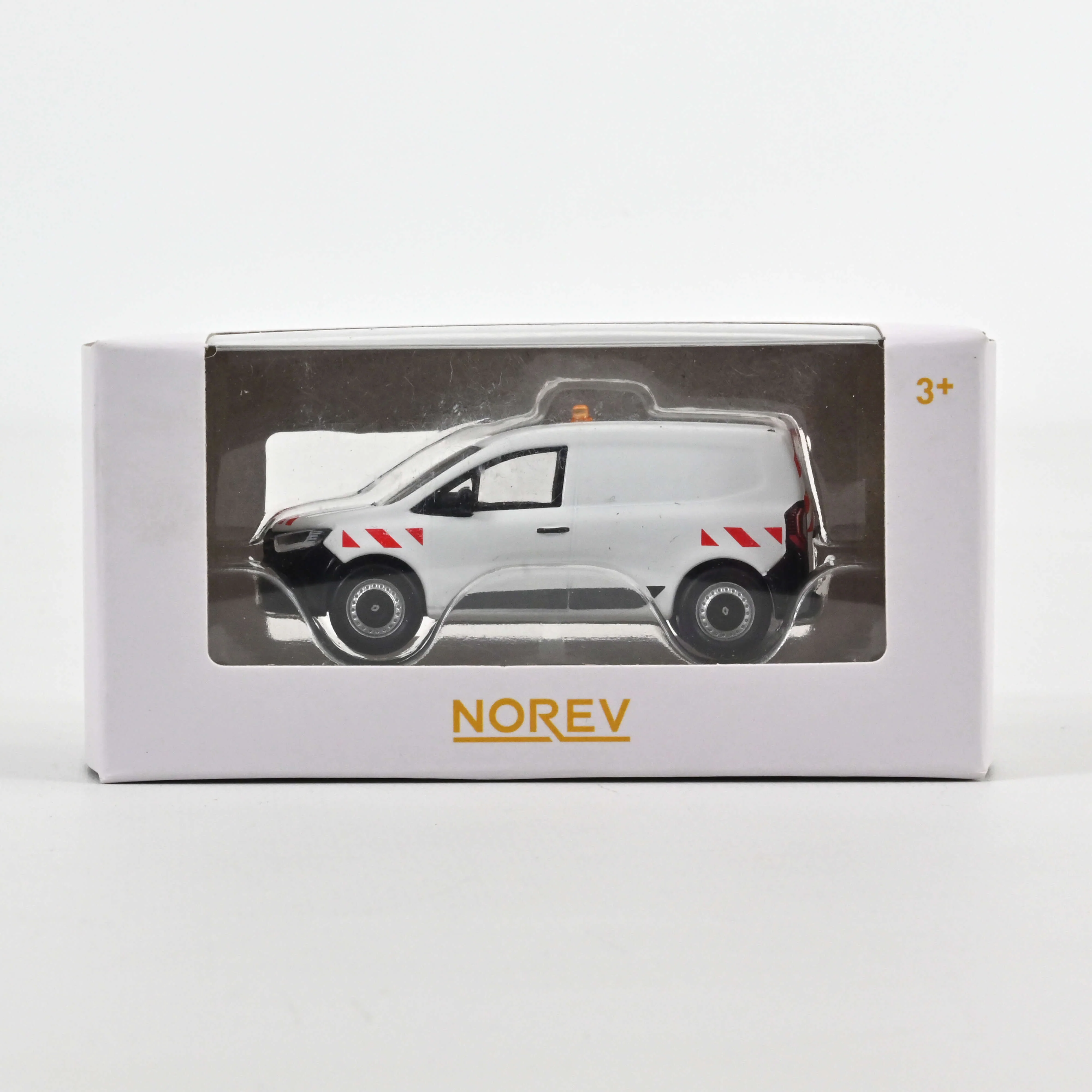 Renault Kangoo Van 2023 Blanc avec bandes rouges 1/64 - Image 2