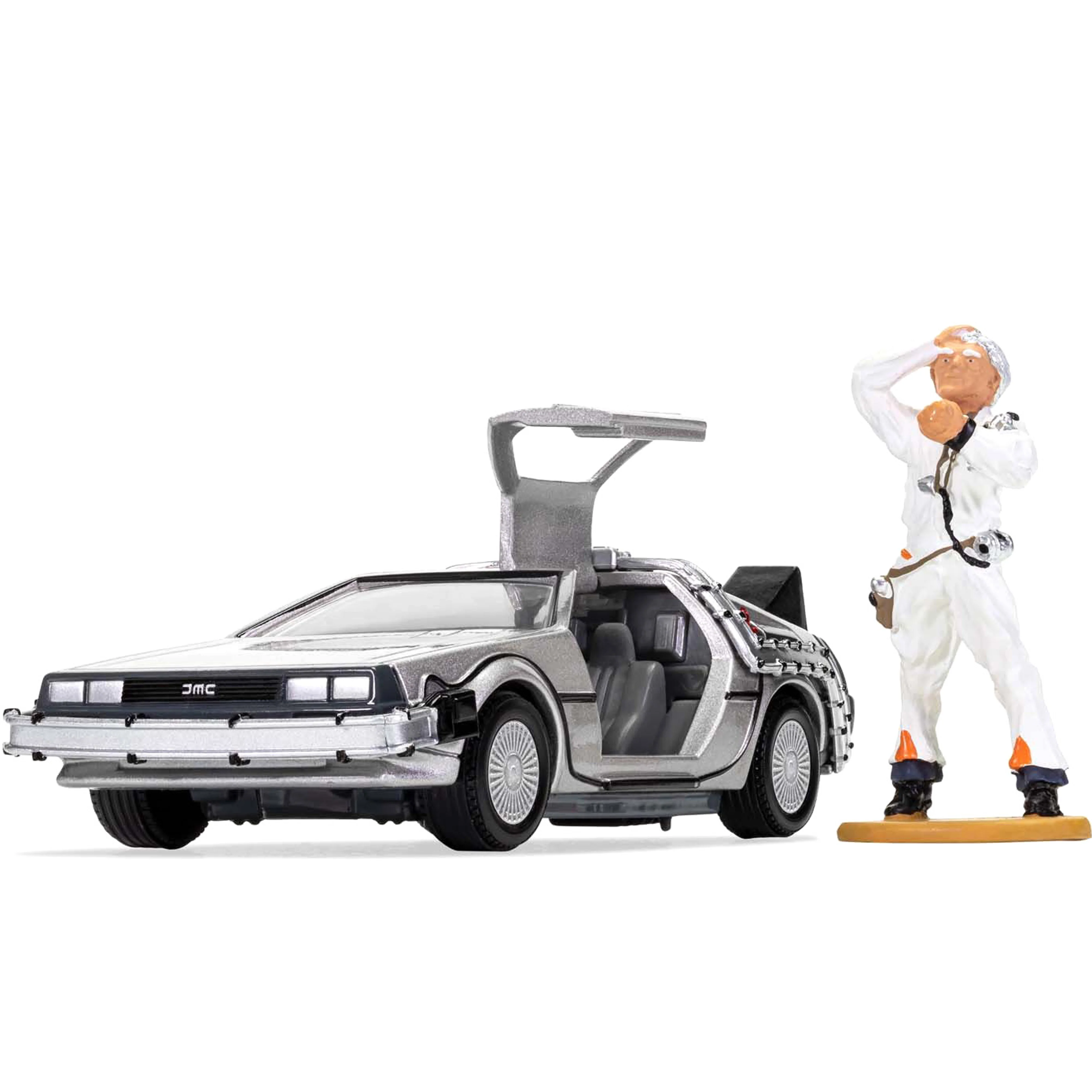 Delorean Retour vers le futur avec la figurine Doc Brown 1/36 - Image 3