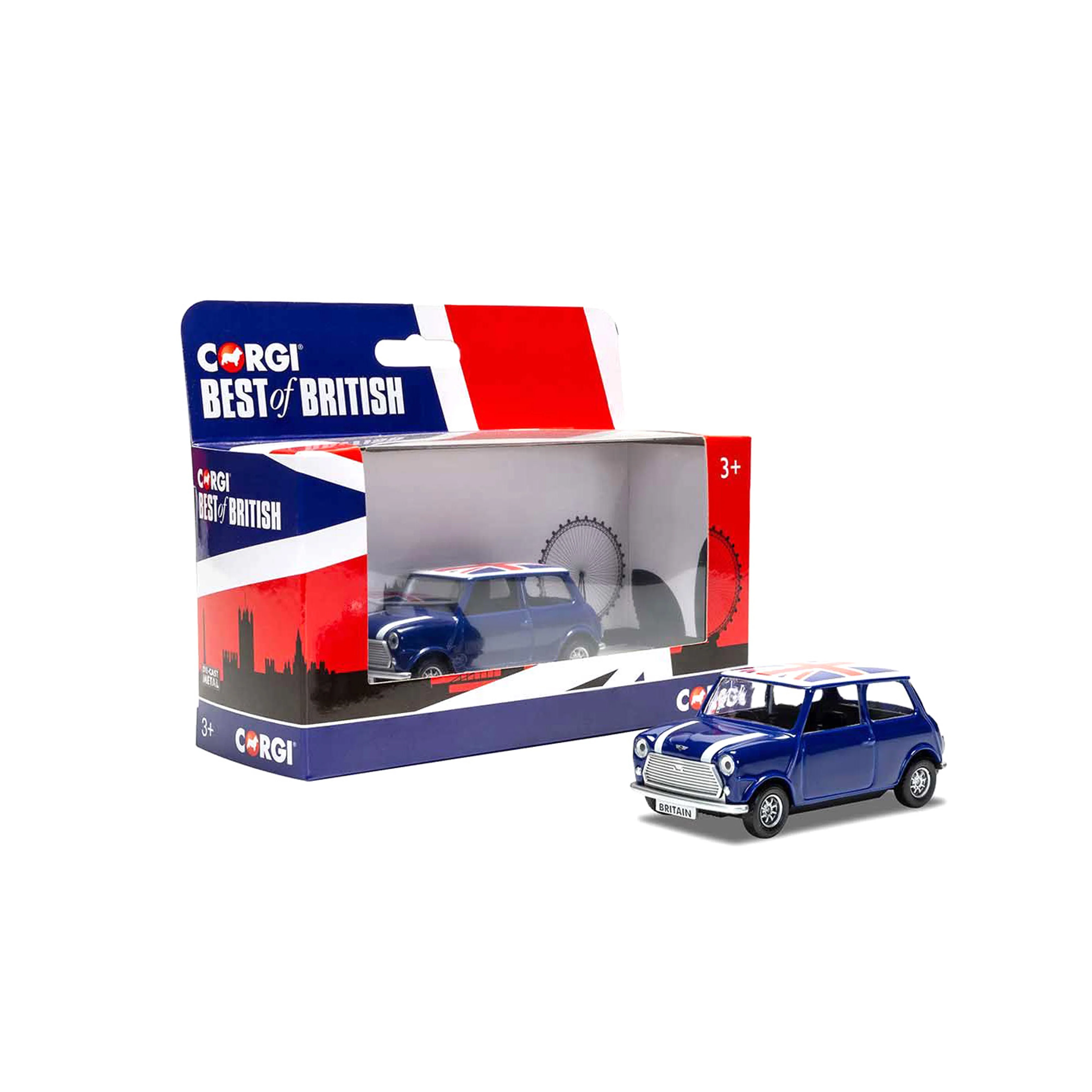 Mini Cooper Bleu Drapeau Anglais 1/36
