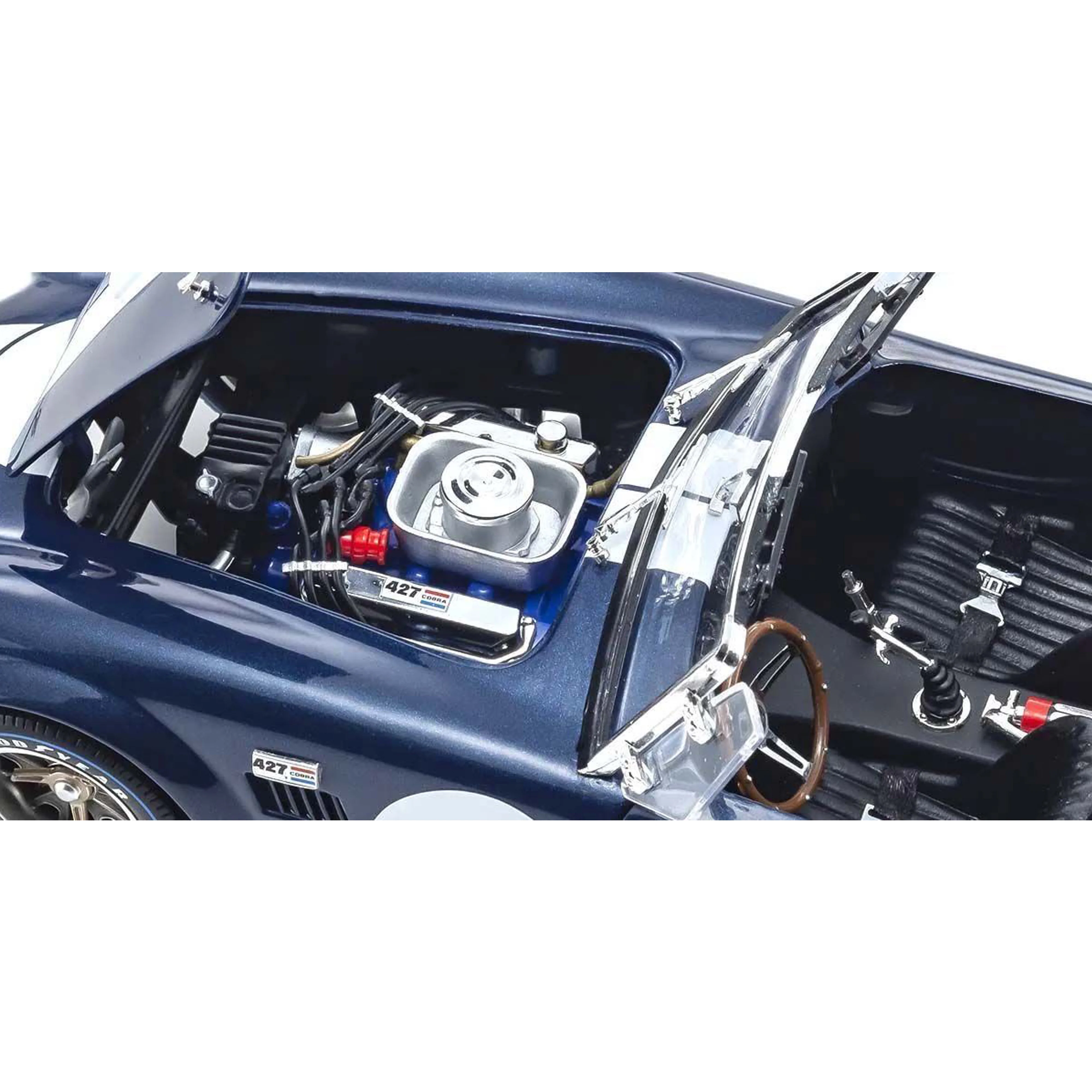 Shelby Cobra 427 S/C Bleu foncé/Blanc 1/18 - Image 4