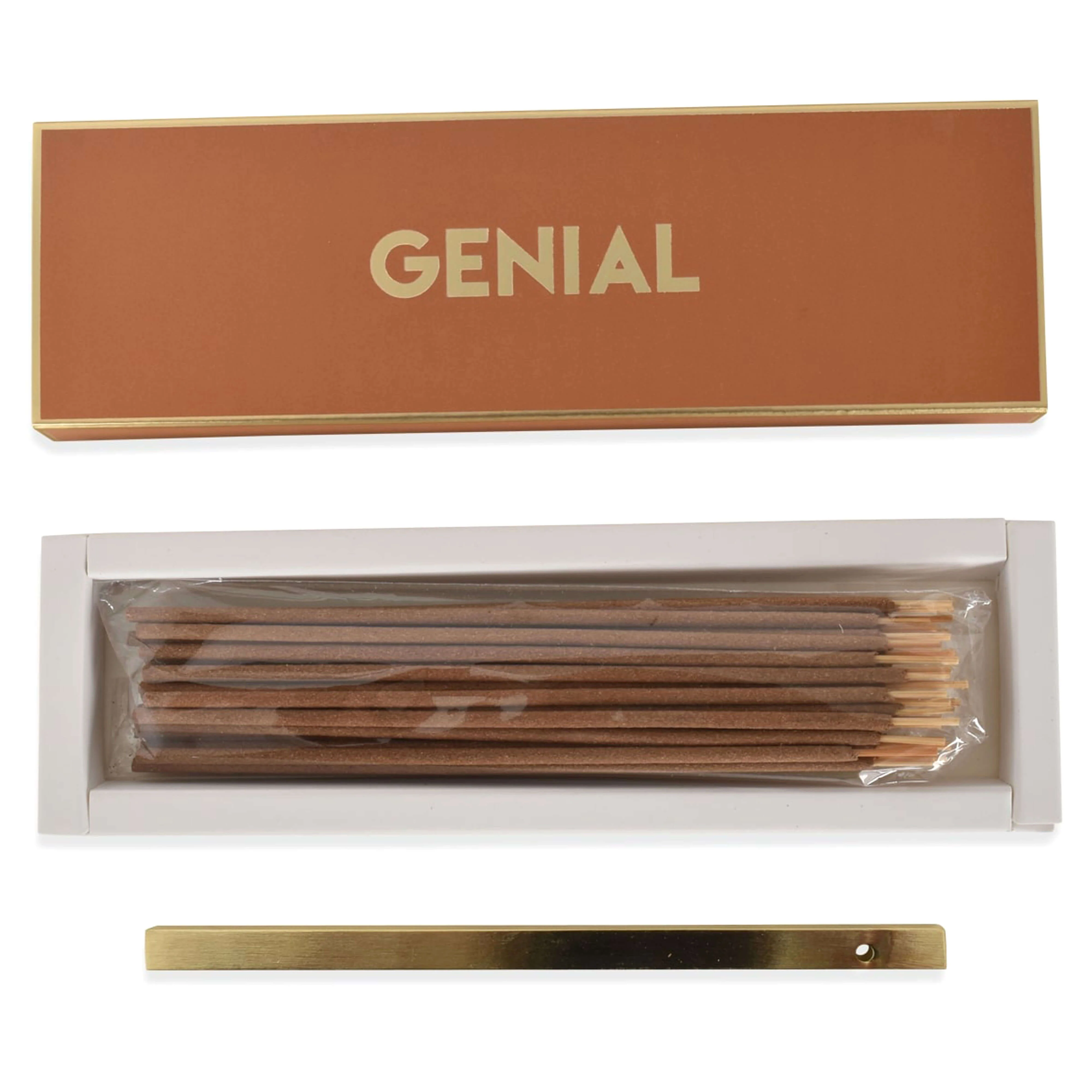 Bâtons d'encens Genial en cuir de santal avec porte-encens - Image 6