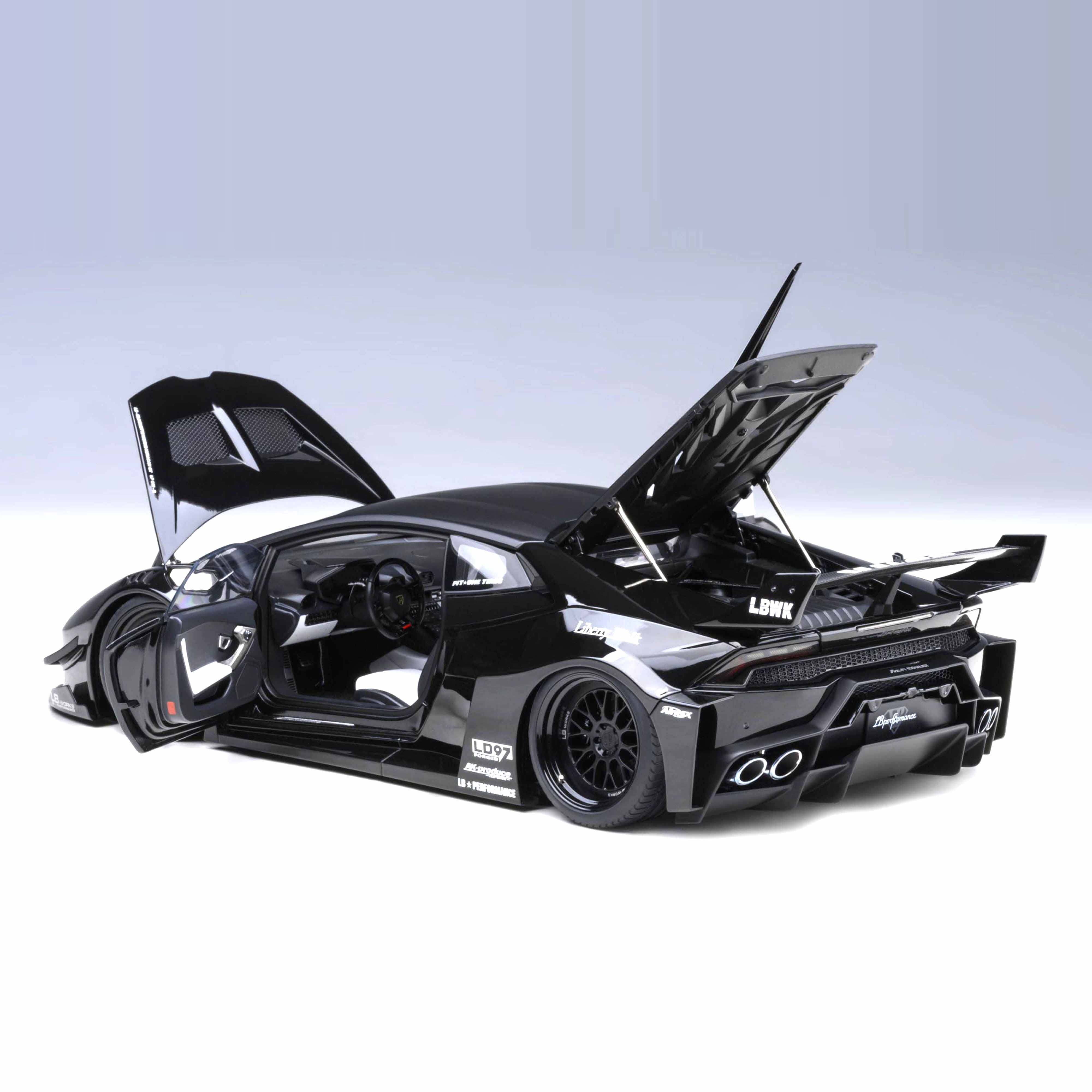 Liberty Walk LB Silhouette Lamborghini Huracan GT 2019 Noir 1/18 - Image 11