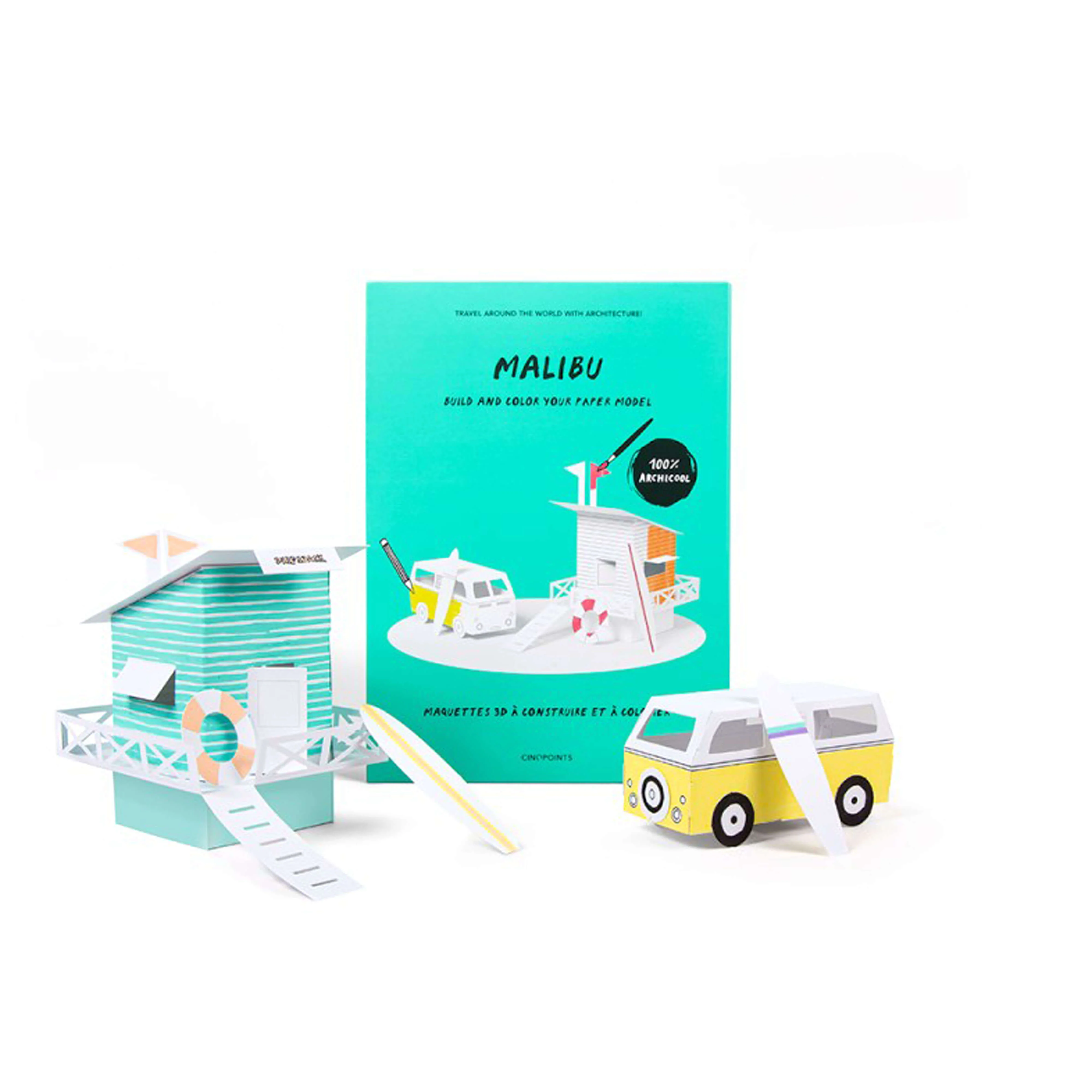MALIBU Maquette en papier à assembler et à colorier - Image 10