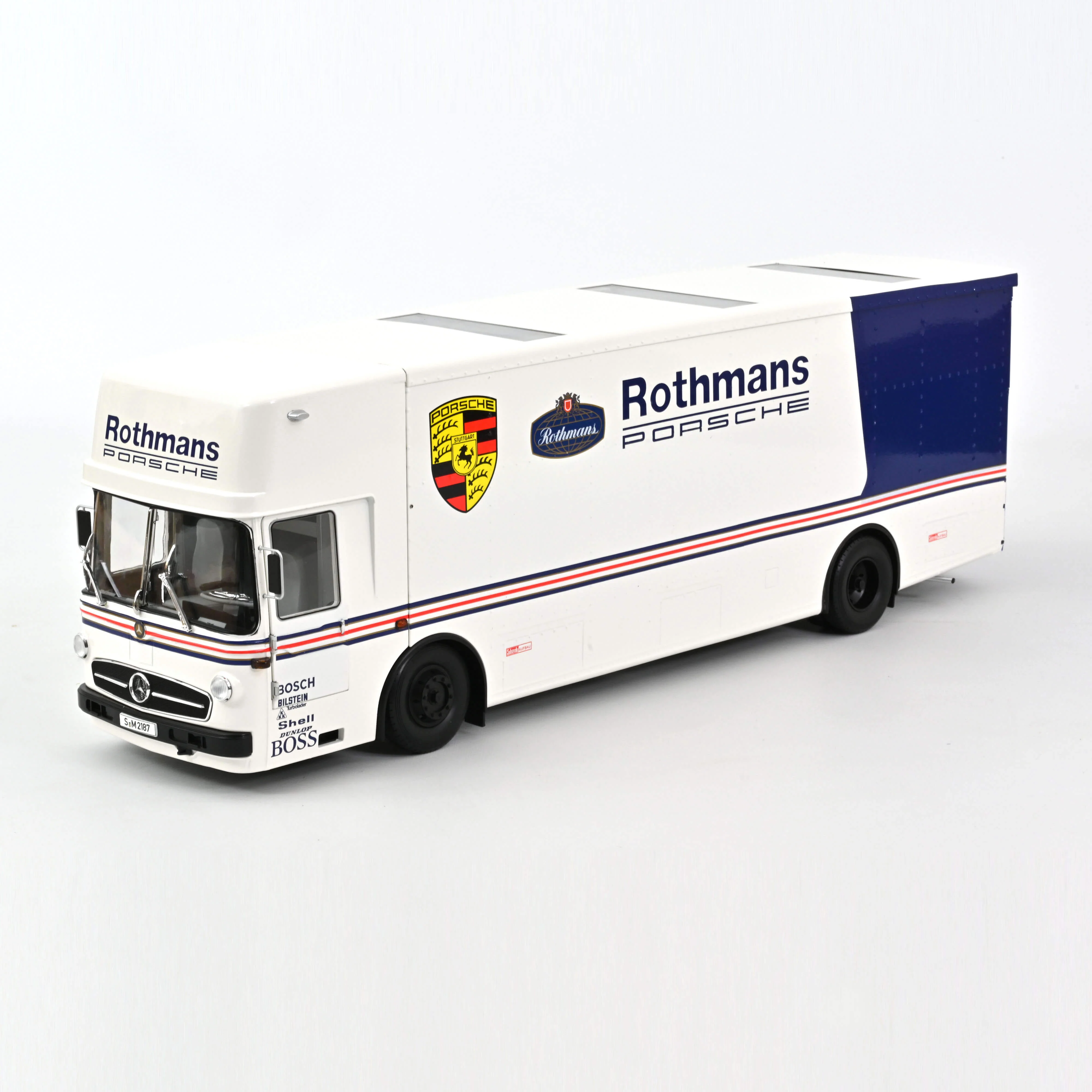 Mercedes O317 Porsche Transporteur de course Rothmans 1/18