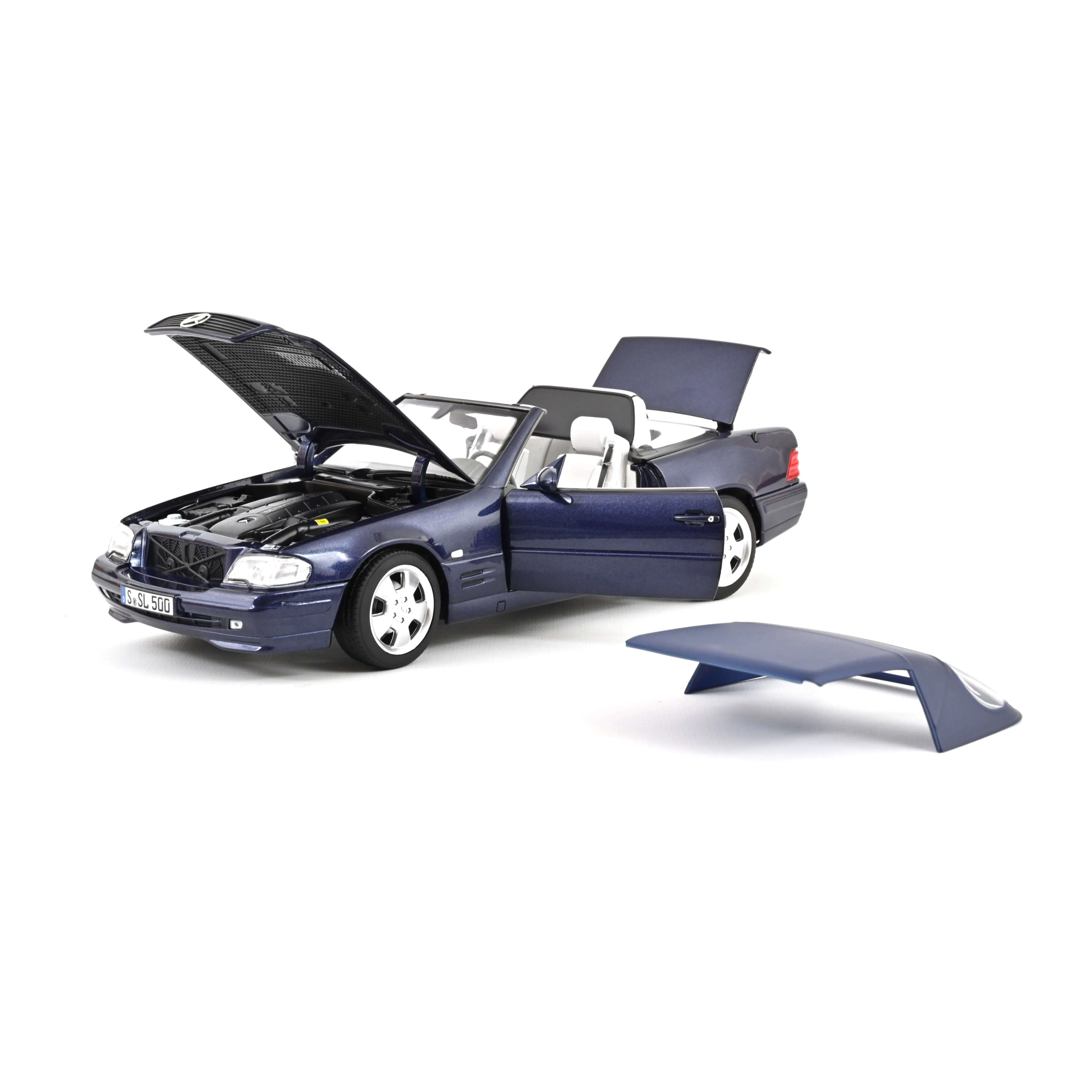Mercedes-Benz SL 500 1999 Bleu foncé métallisé 1/18 - Image 2