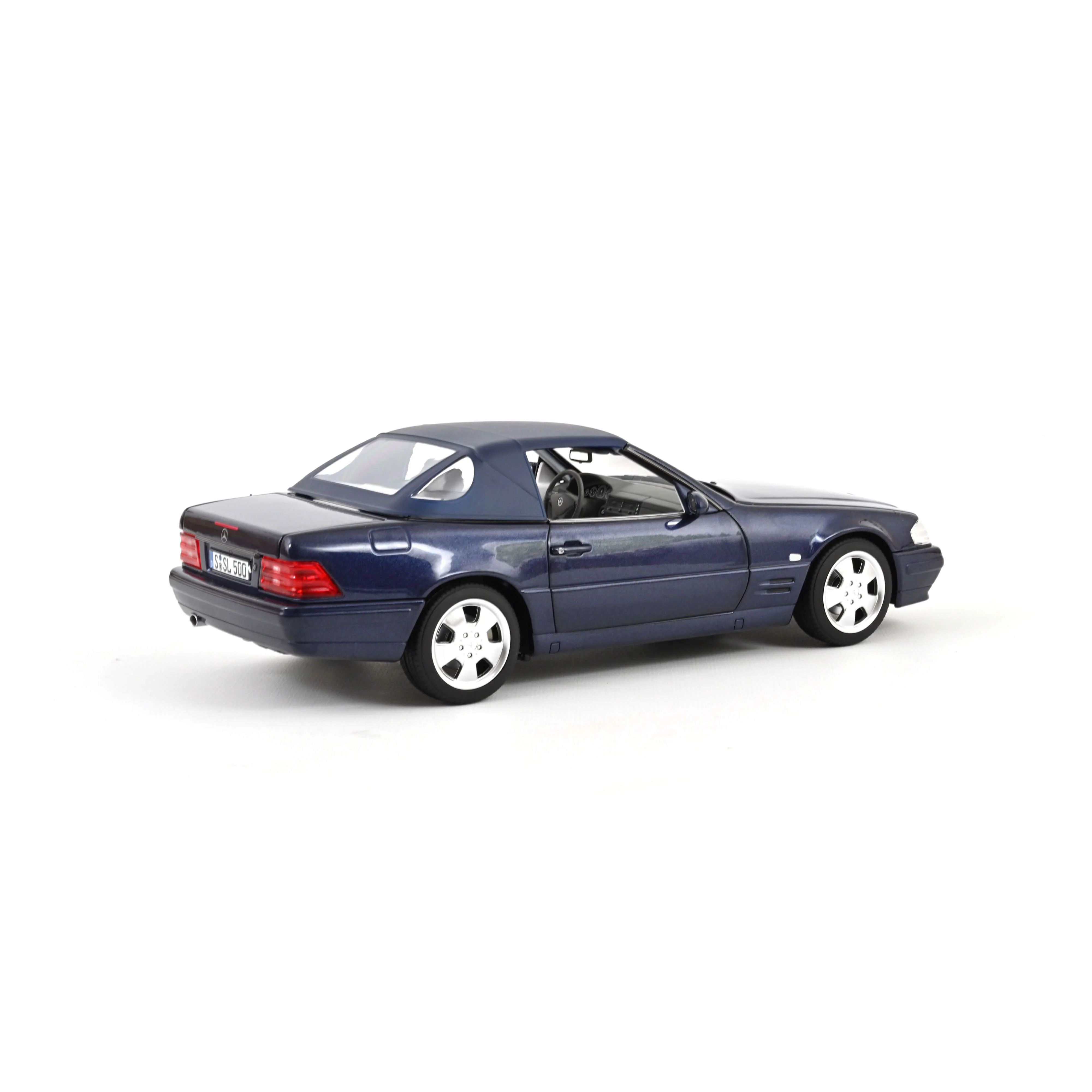 Mercedes-Benz SL 500 1999 Bleu foncé métallisé 1/18 - Image 4