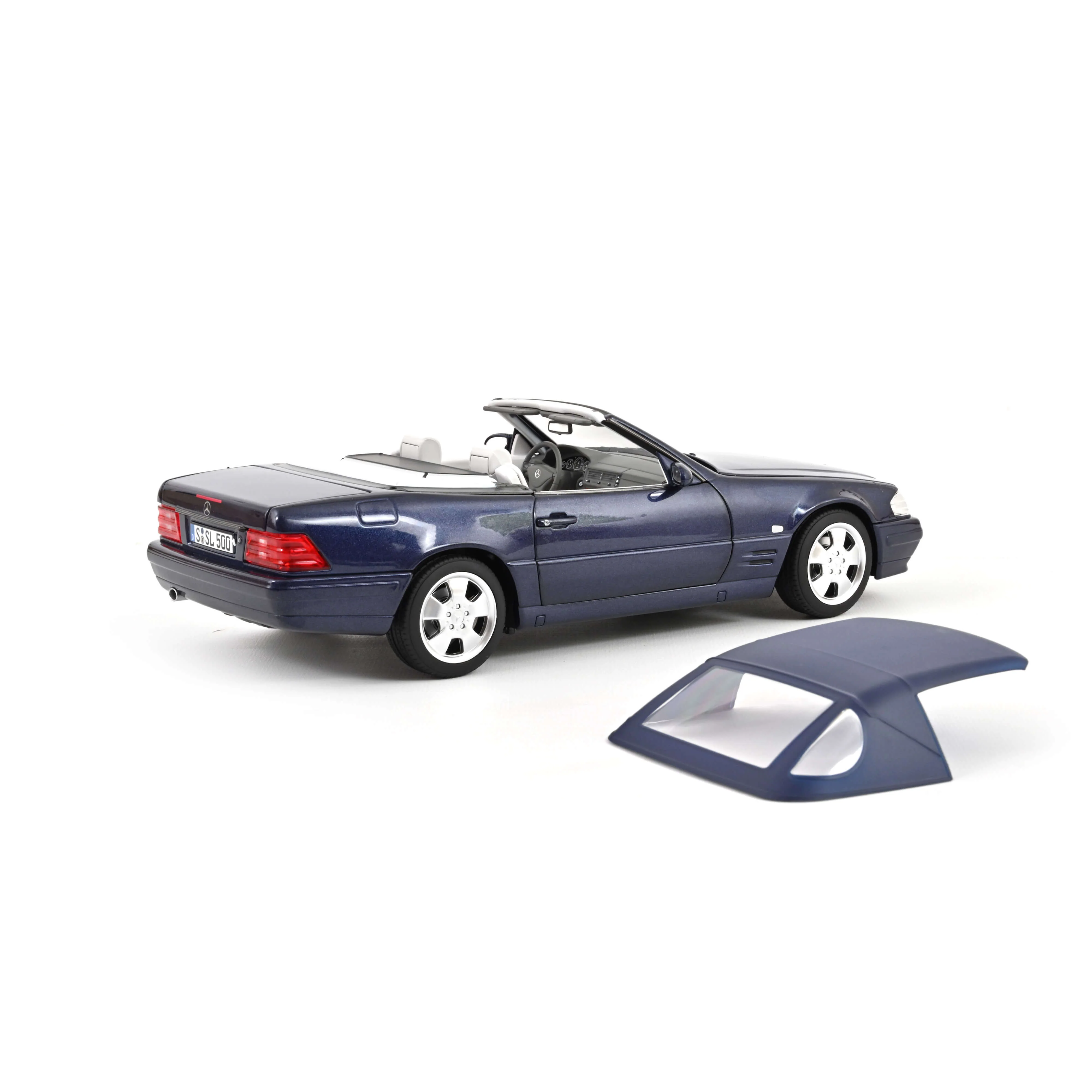 Mercedes-Benz SL 500 1999 Bleu foncé métallisé 1/18 - Image 5