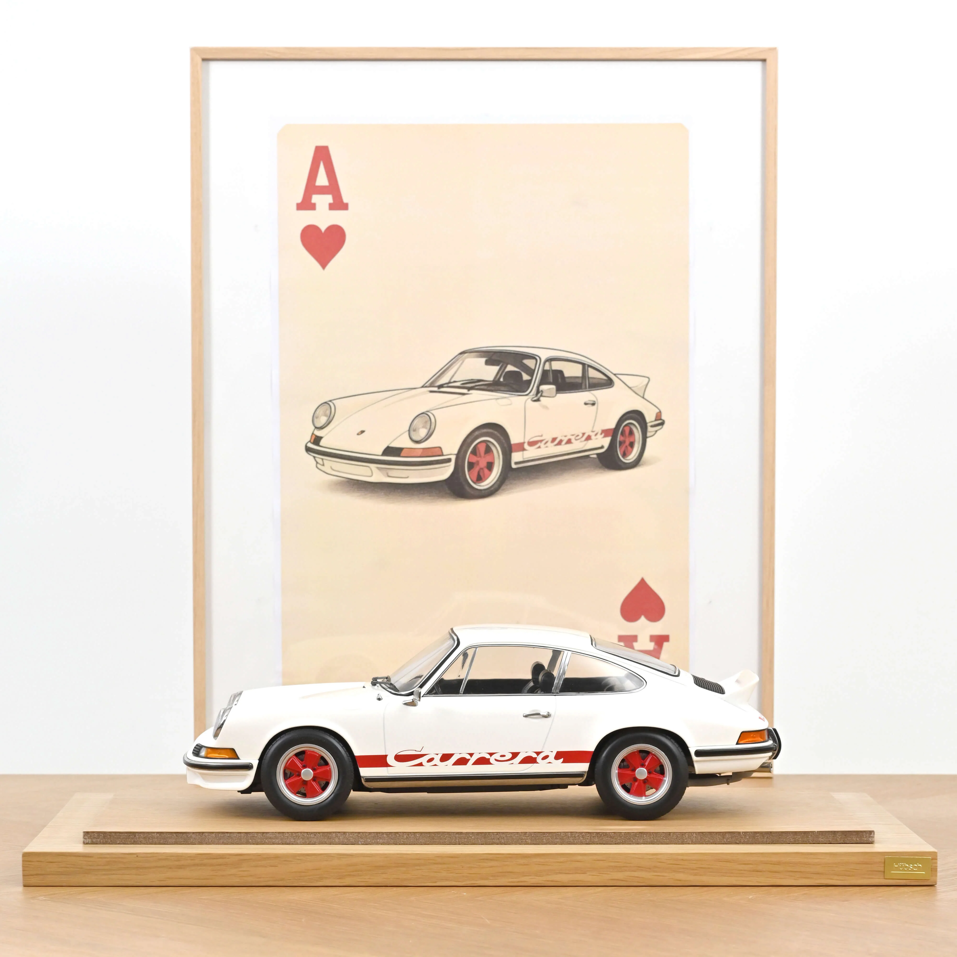 Porsche 911 Carrera RS 2.7 1973 Grand-Prix Blanc et Rouge 1/12 - Image 3