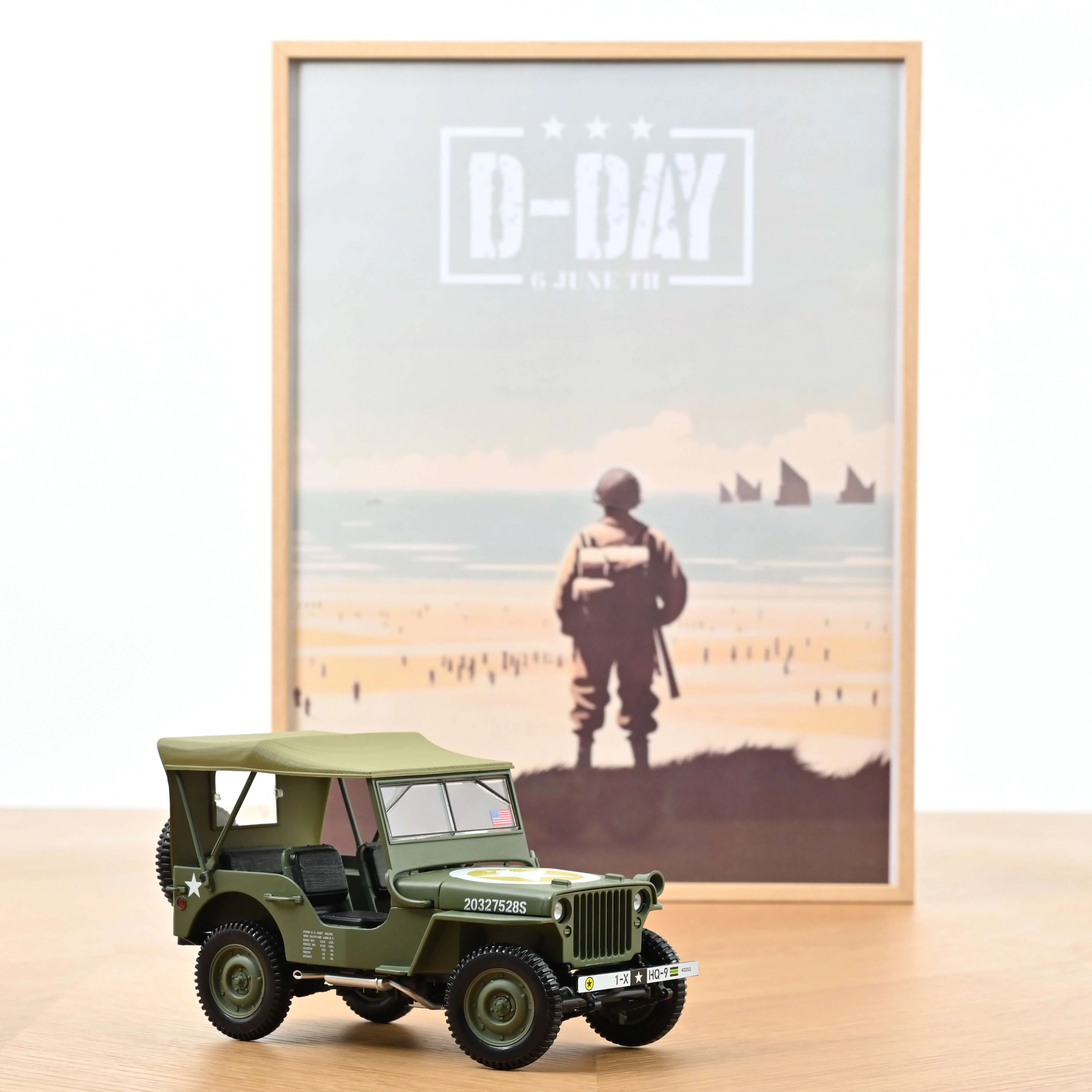 Jeep Militaire 1944 1st Div Inf HQ 1/18 - 200pcs - Image 2