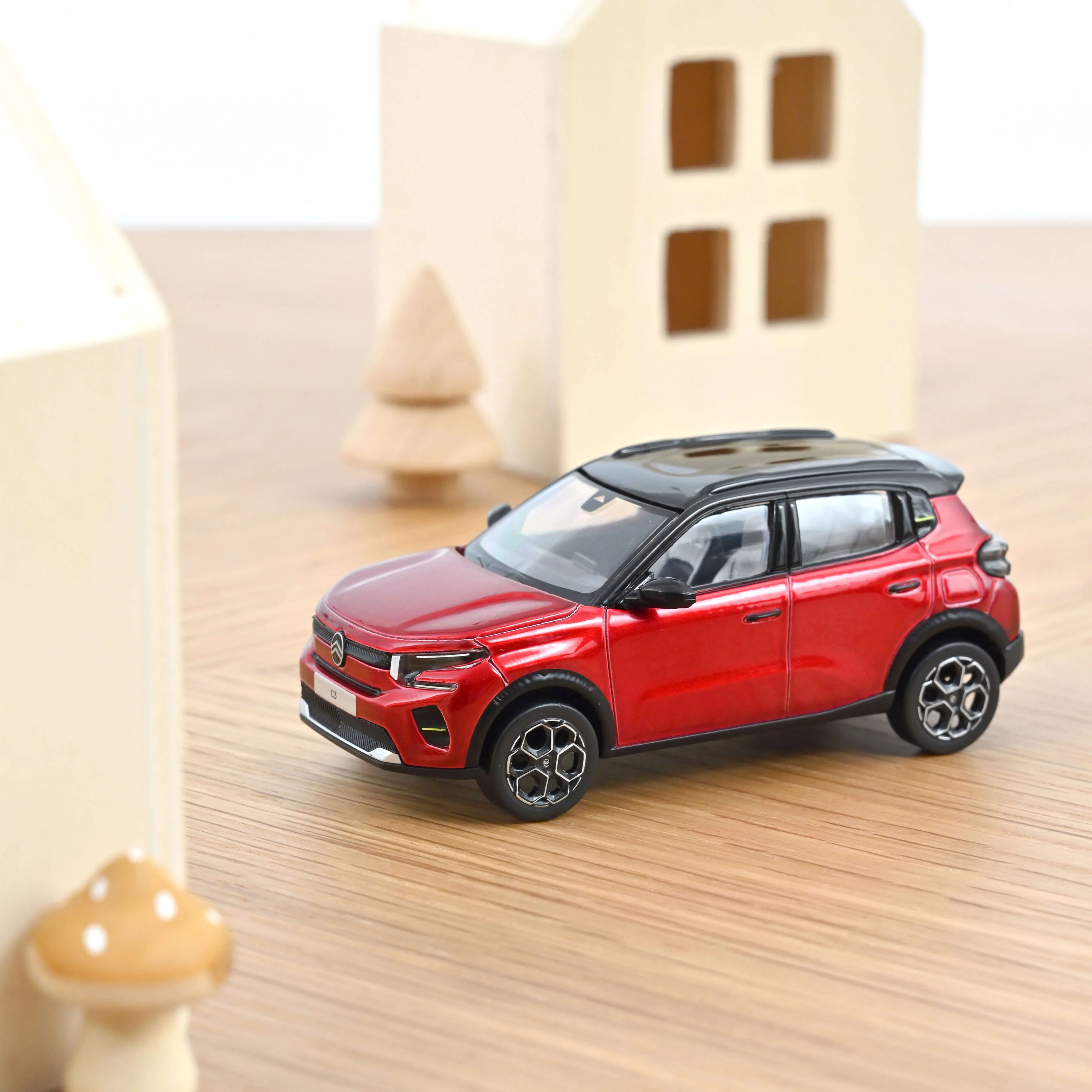 Citroën C3 2024 Rouge Elixir Toit Noir 1/43